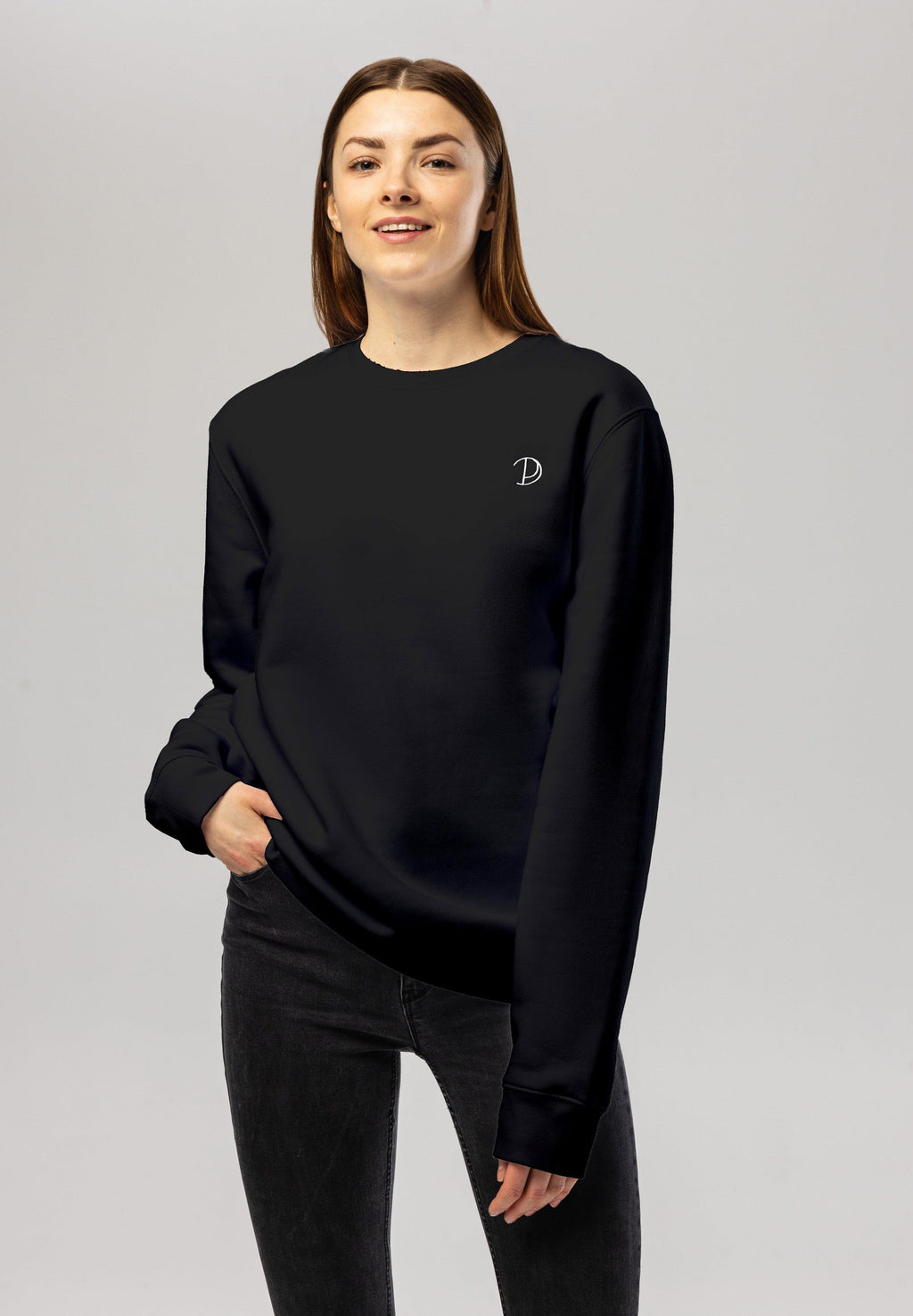 Embroidered Logo Organic Cotton Sweatshirt