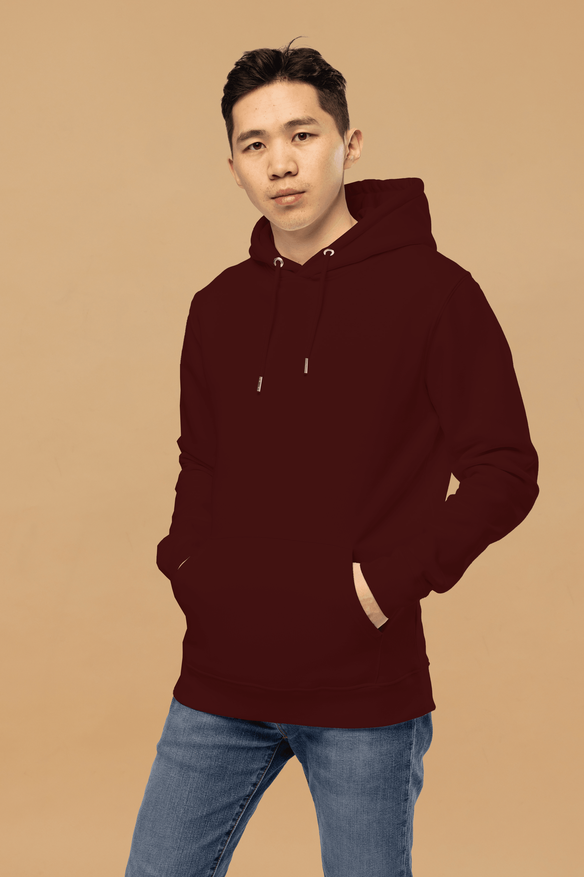 Burgundy Organic Cotton Hoodie