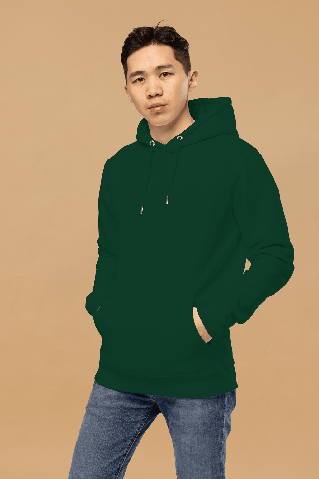 Organic Cotton Minimalist Green Hoodie