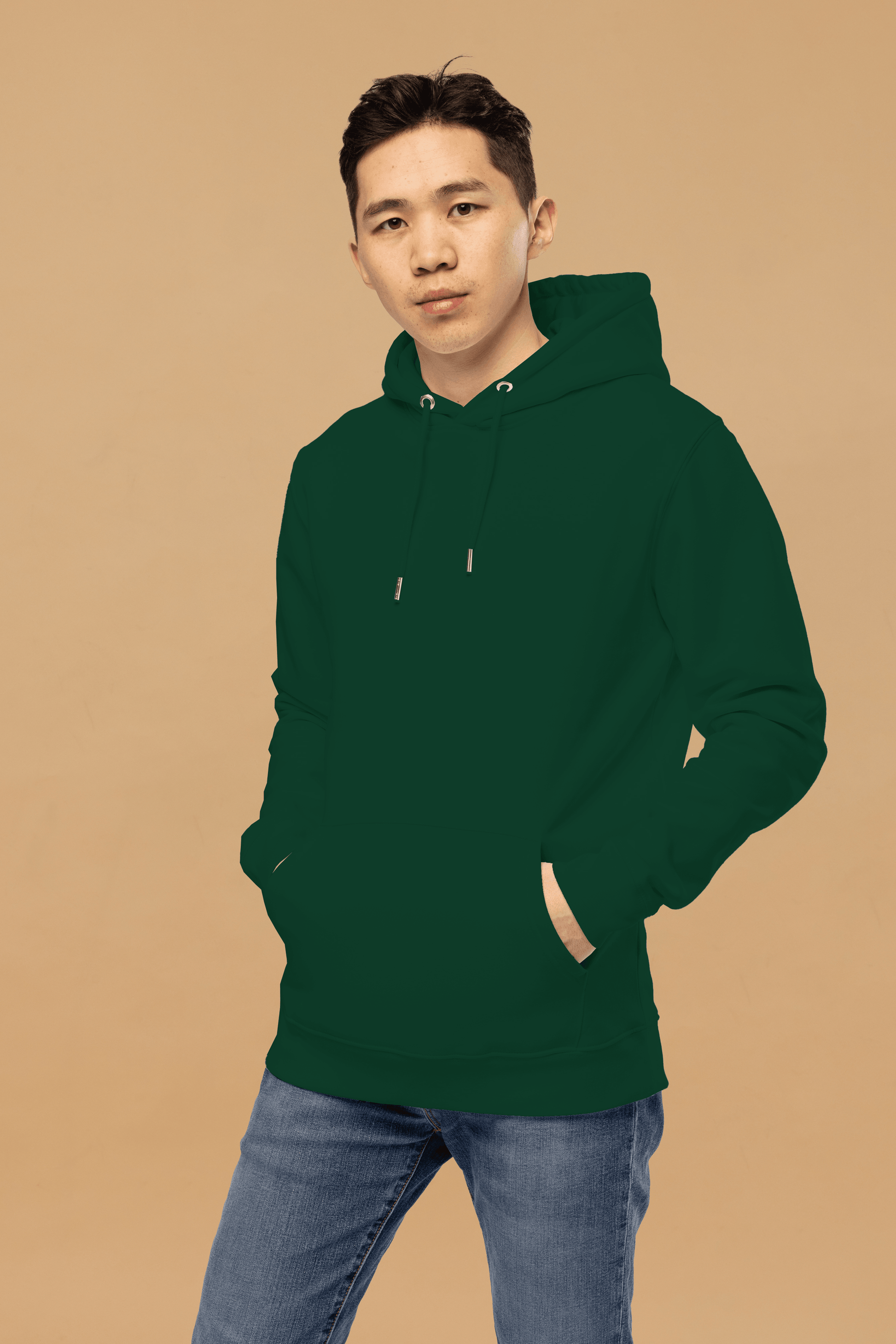 Organic Cotton Minimalist Green Hoodie