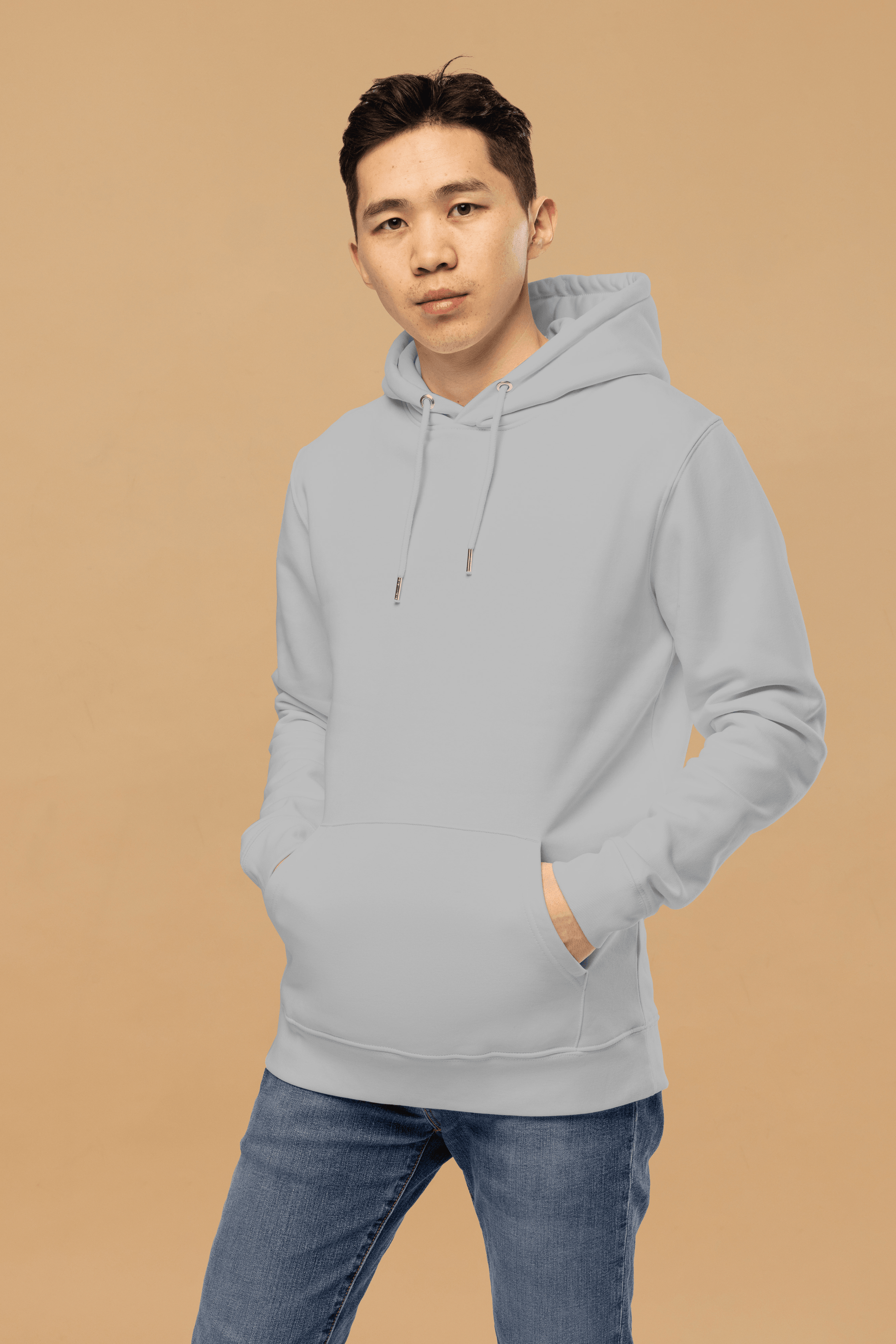 Minimalist Grey Hoodie in Organic Cotton