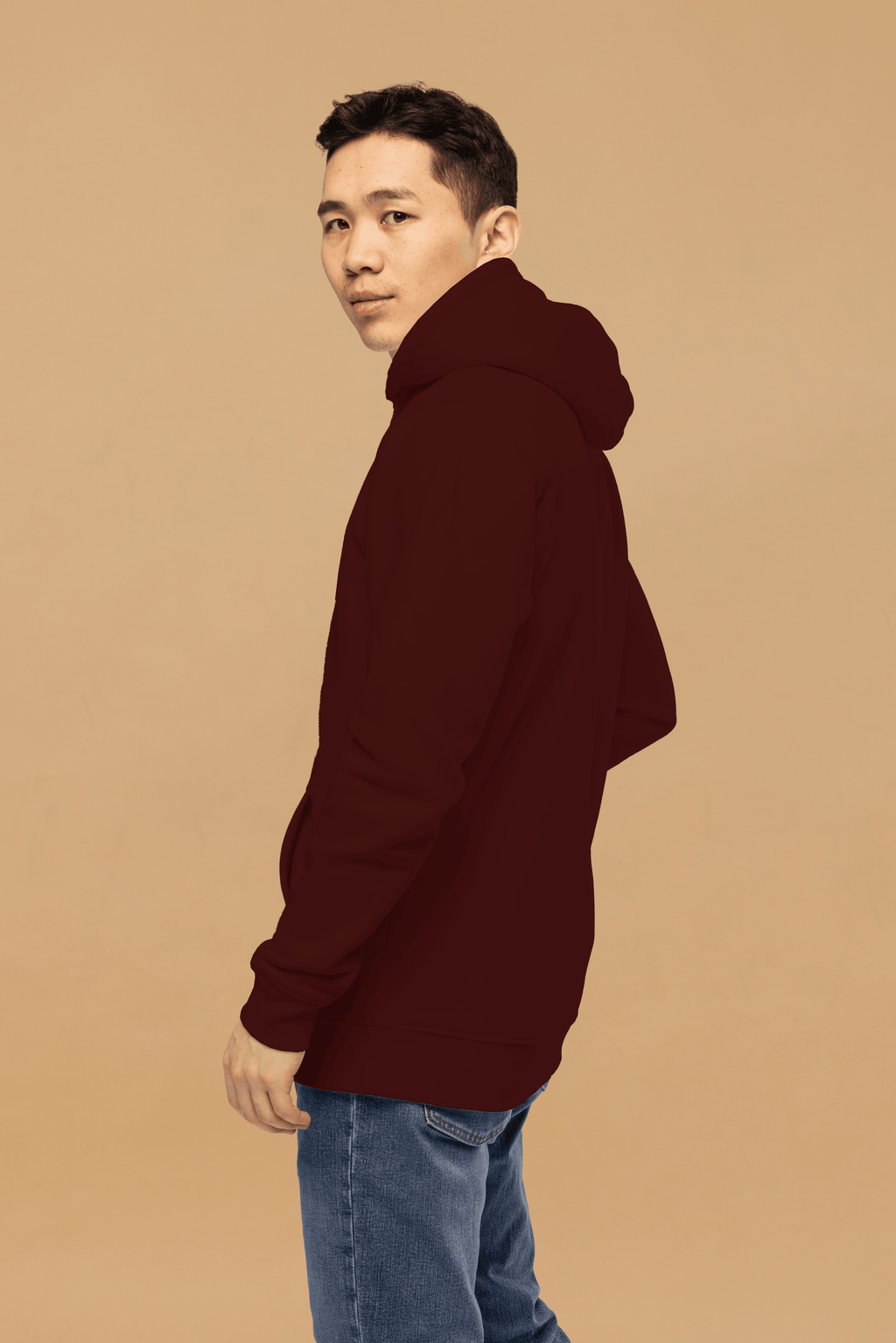 Burgundy Organic Cotton Hoodie