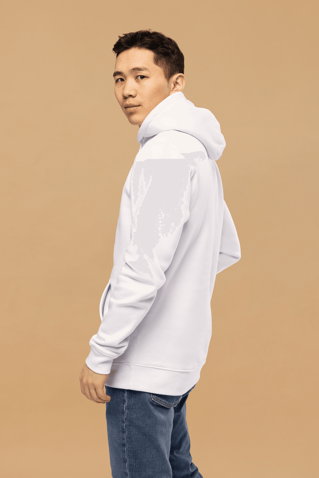 Organic Cotton Minimalist White Hoodie