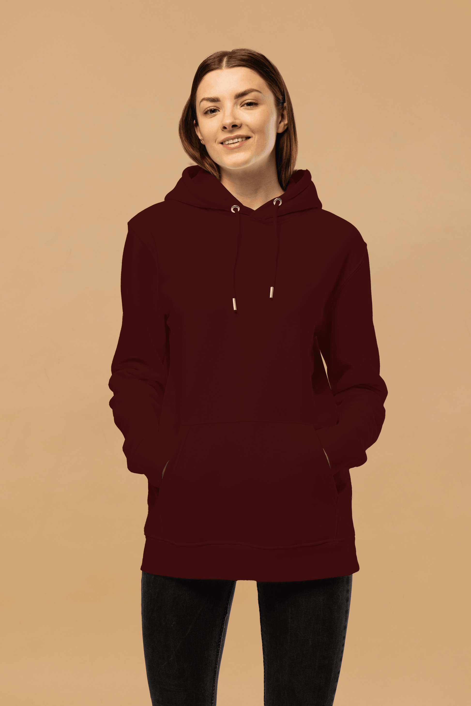 Burgundy Organic Cotton Hoodie