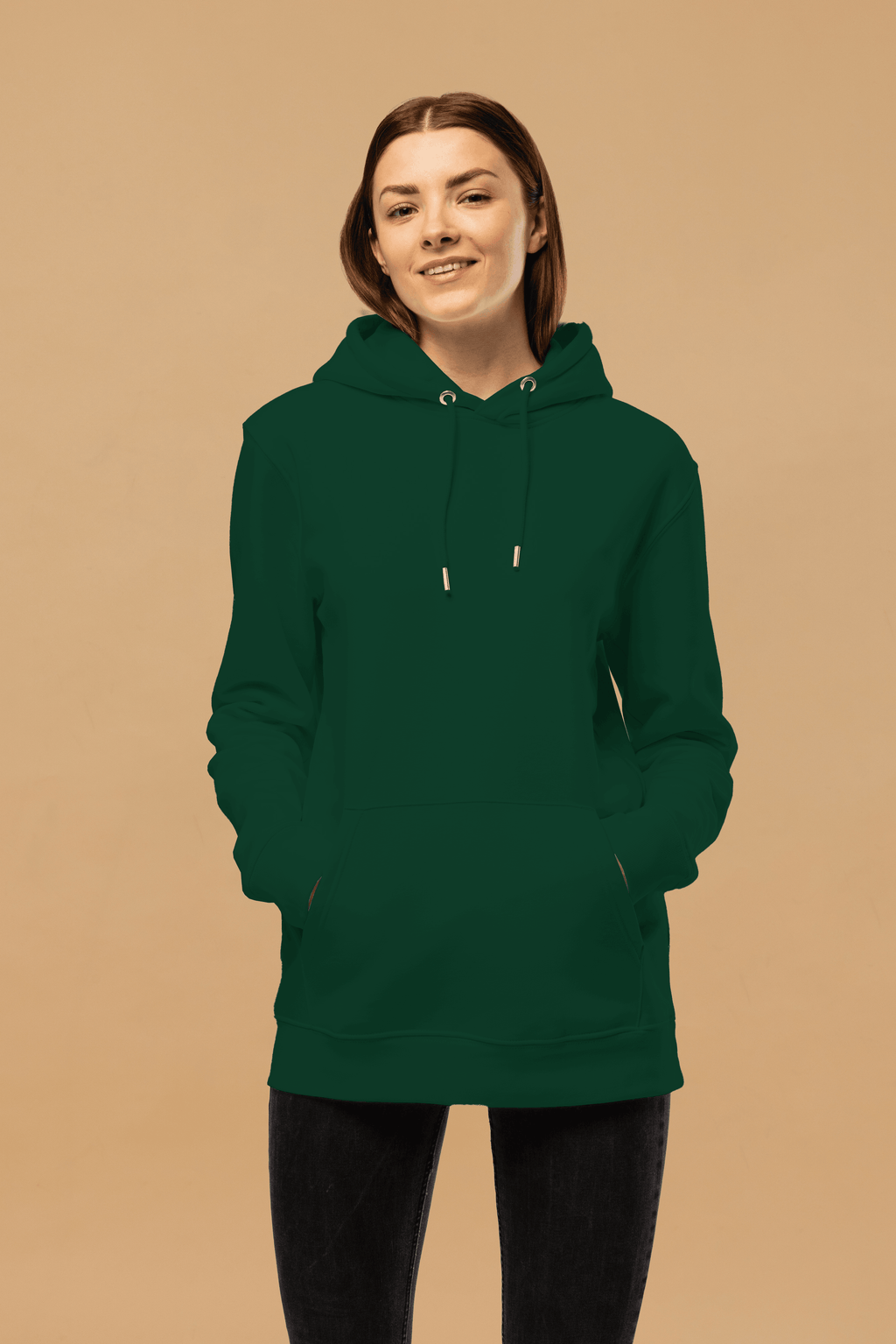 Organic Cotton Minimalist Green Hoodie
