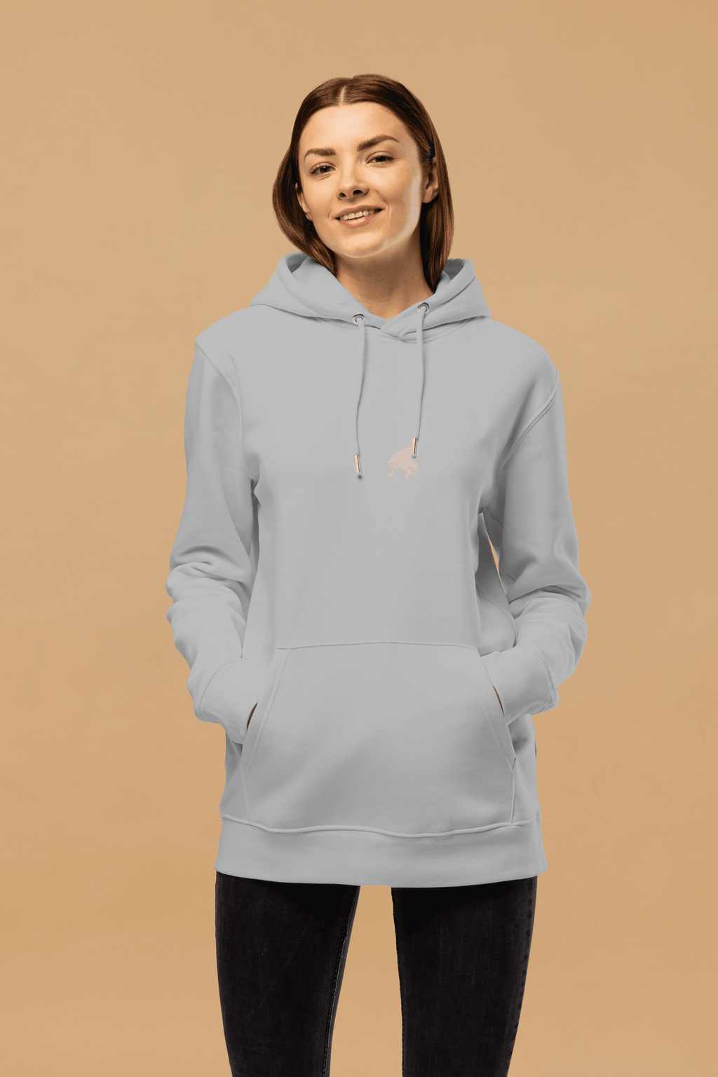Minimalist Grey Hoodie in Organic Cotton