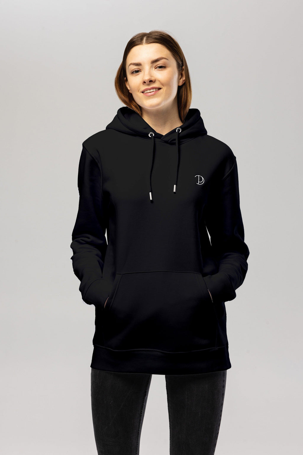 Embroidered Logo Hoodie in Organic Cotton
