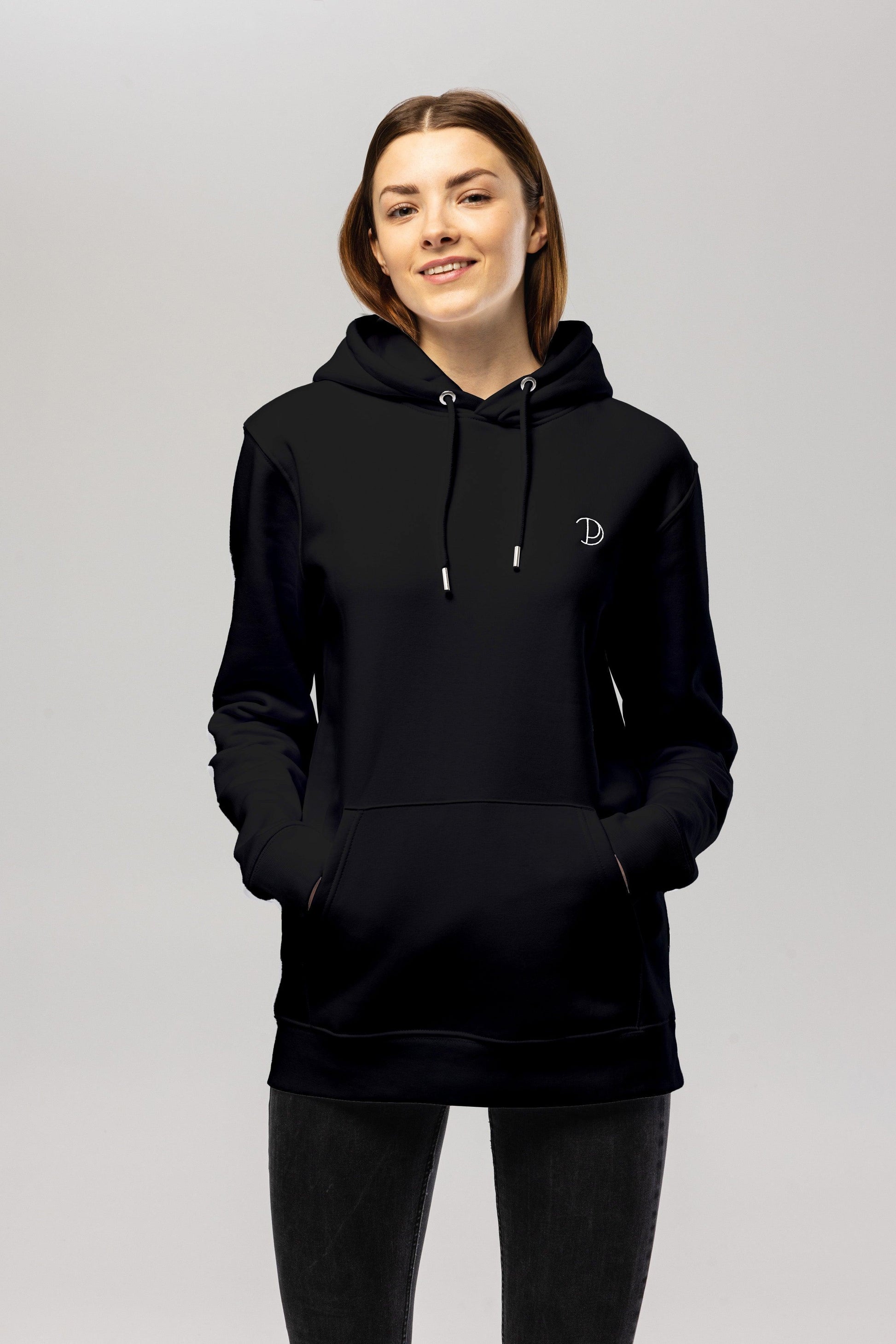 Embroidered Logo Hoodie in Organic Cotton