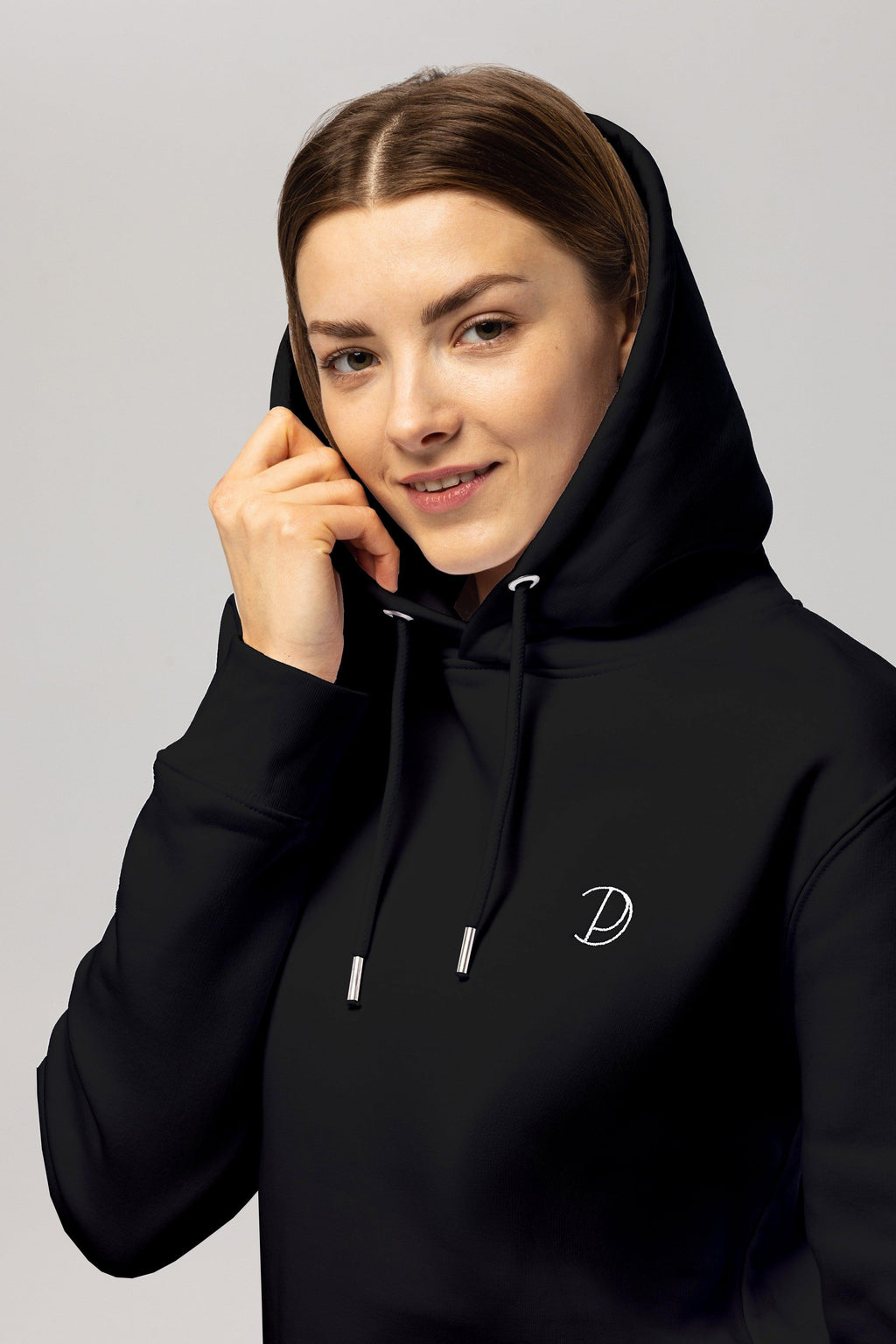 Embroidered Logo Hoodie in Organic Cotton