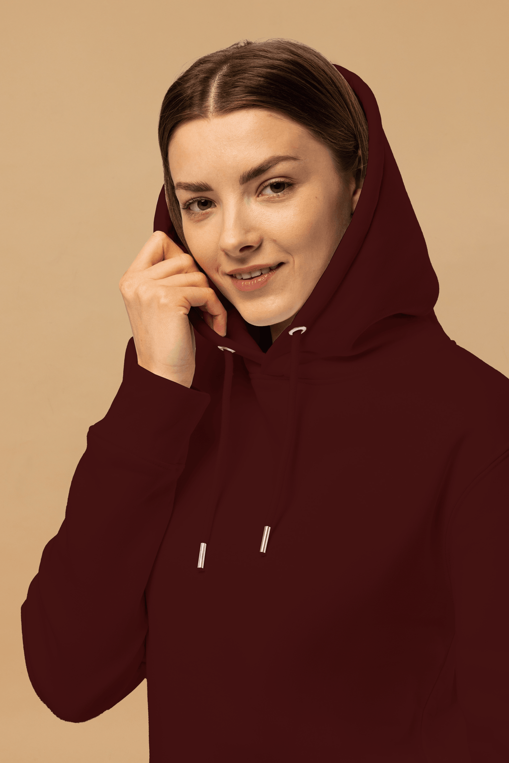 Burgundy Organic Cotton Hoodie