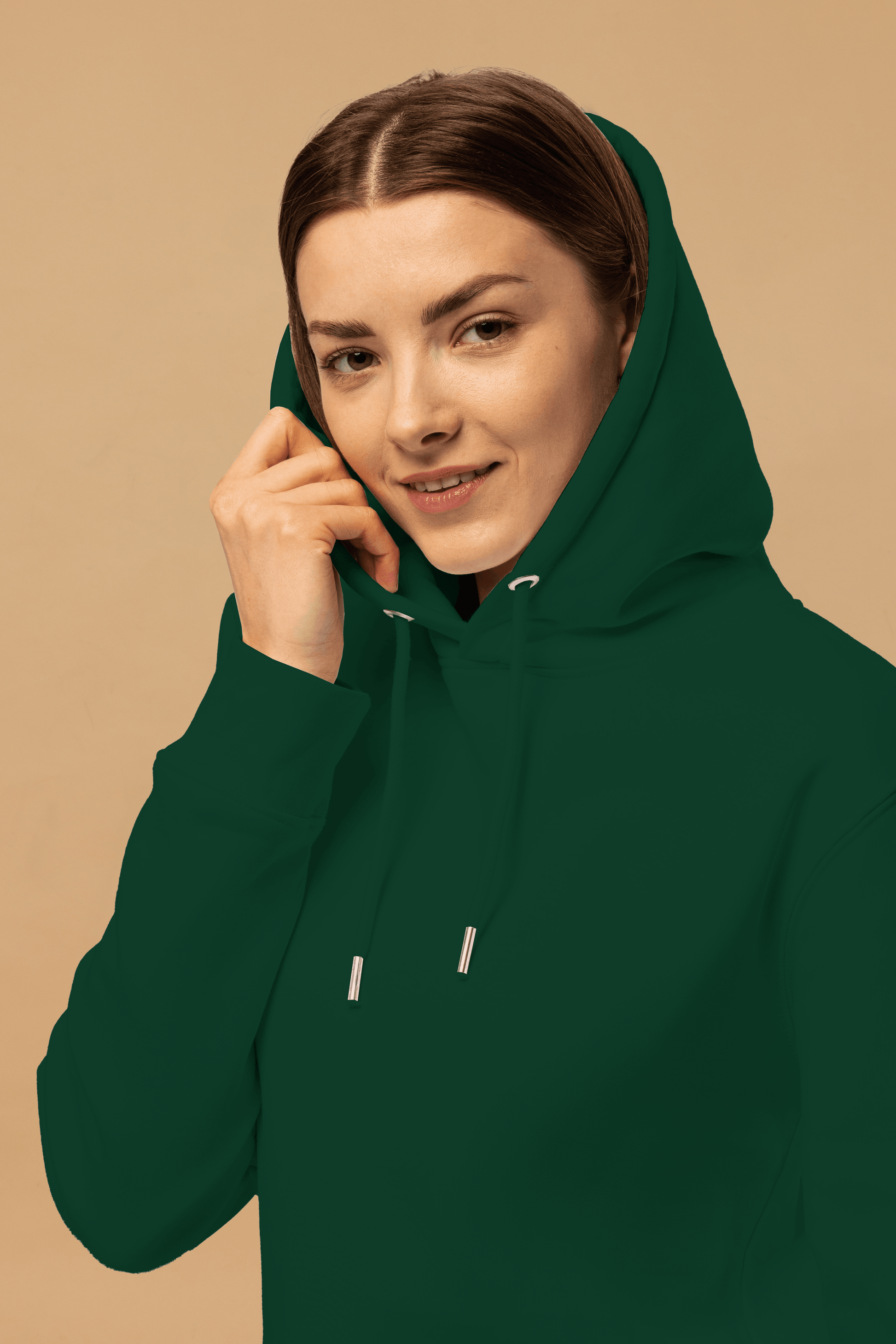 Organic Cotton Minimalist Green Hoodie