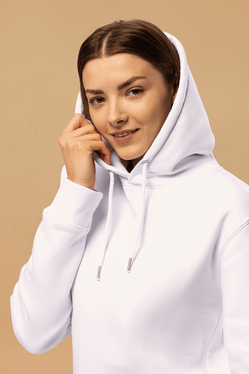 Organic Cotton Minimalist White Hoodie