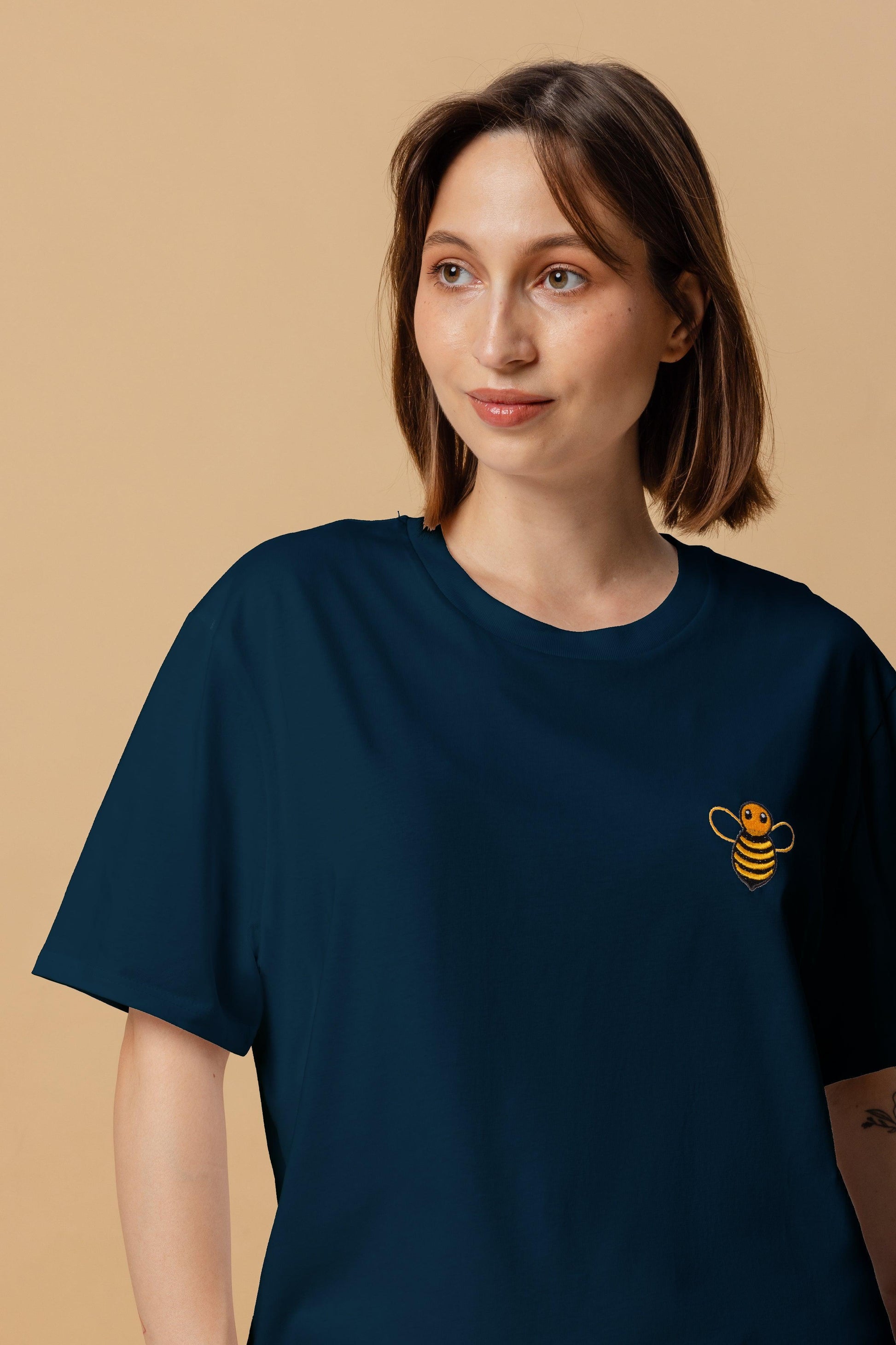 Organic Cotton Embroidered Bee T-Shirt