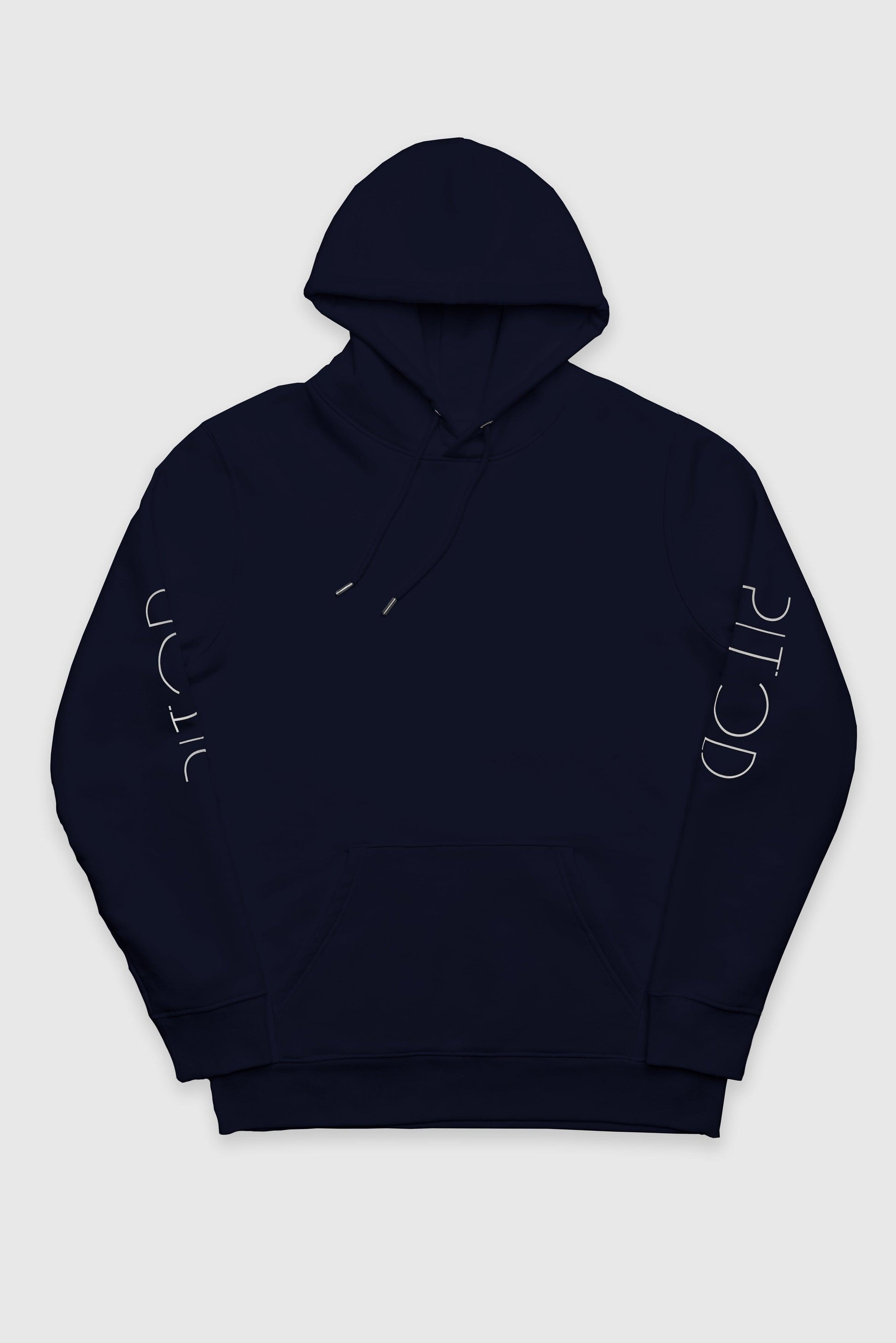 Organic Cotton Sleeve Hoodie in Navy