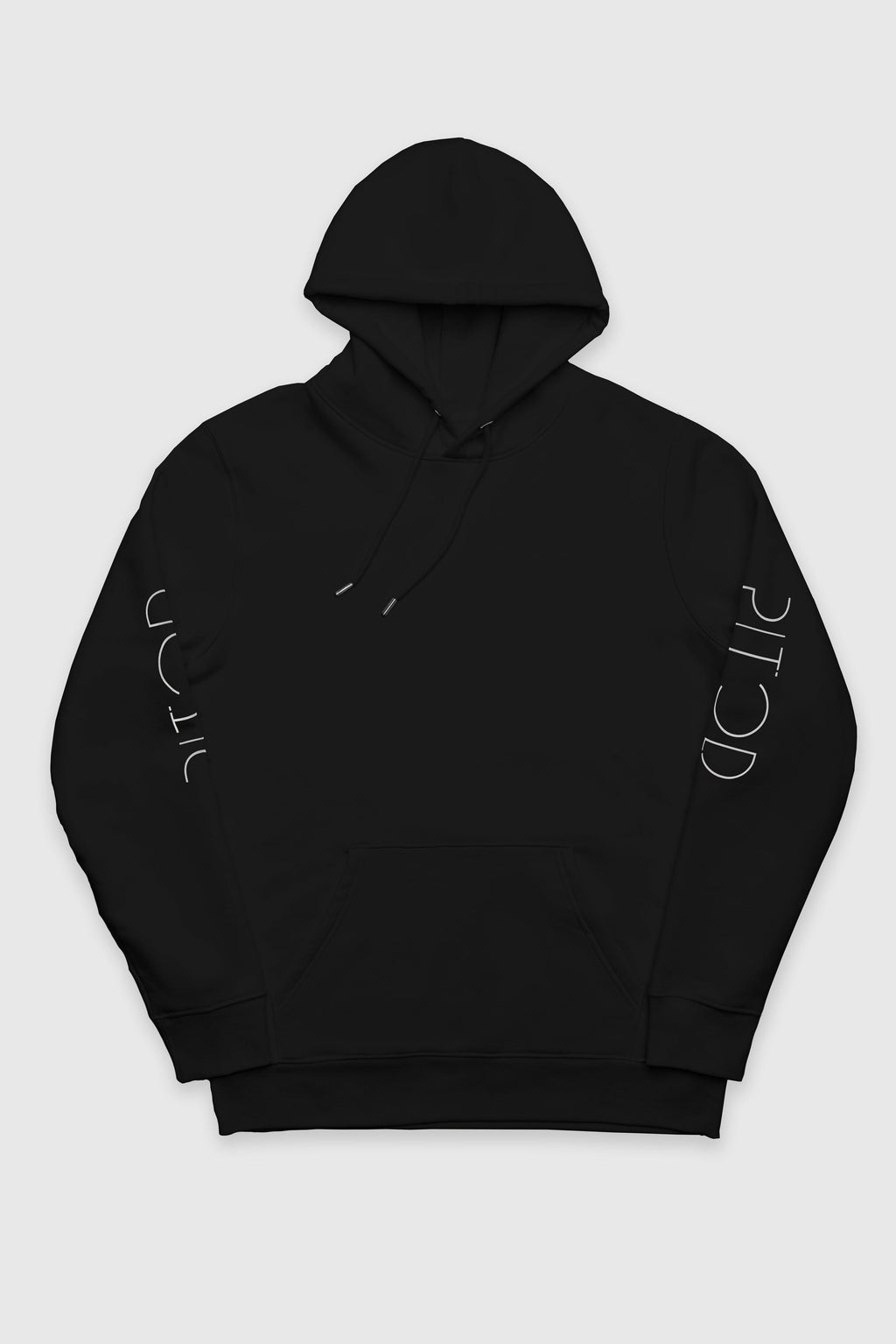 Organic Cotton Sleeve Hoodie in Black