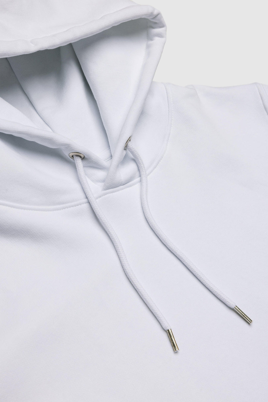 Organic Cotton Sleeve Hoodie in White
