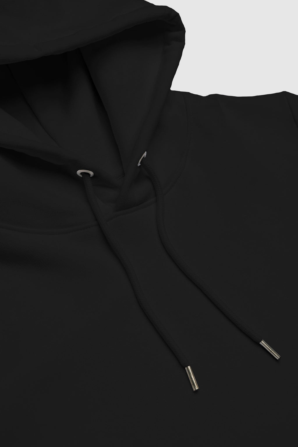 Organic Cotton Sleeve Hoodie in Black