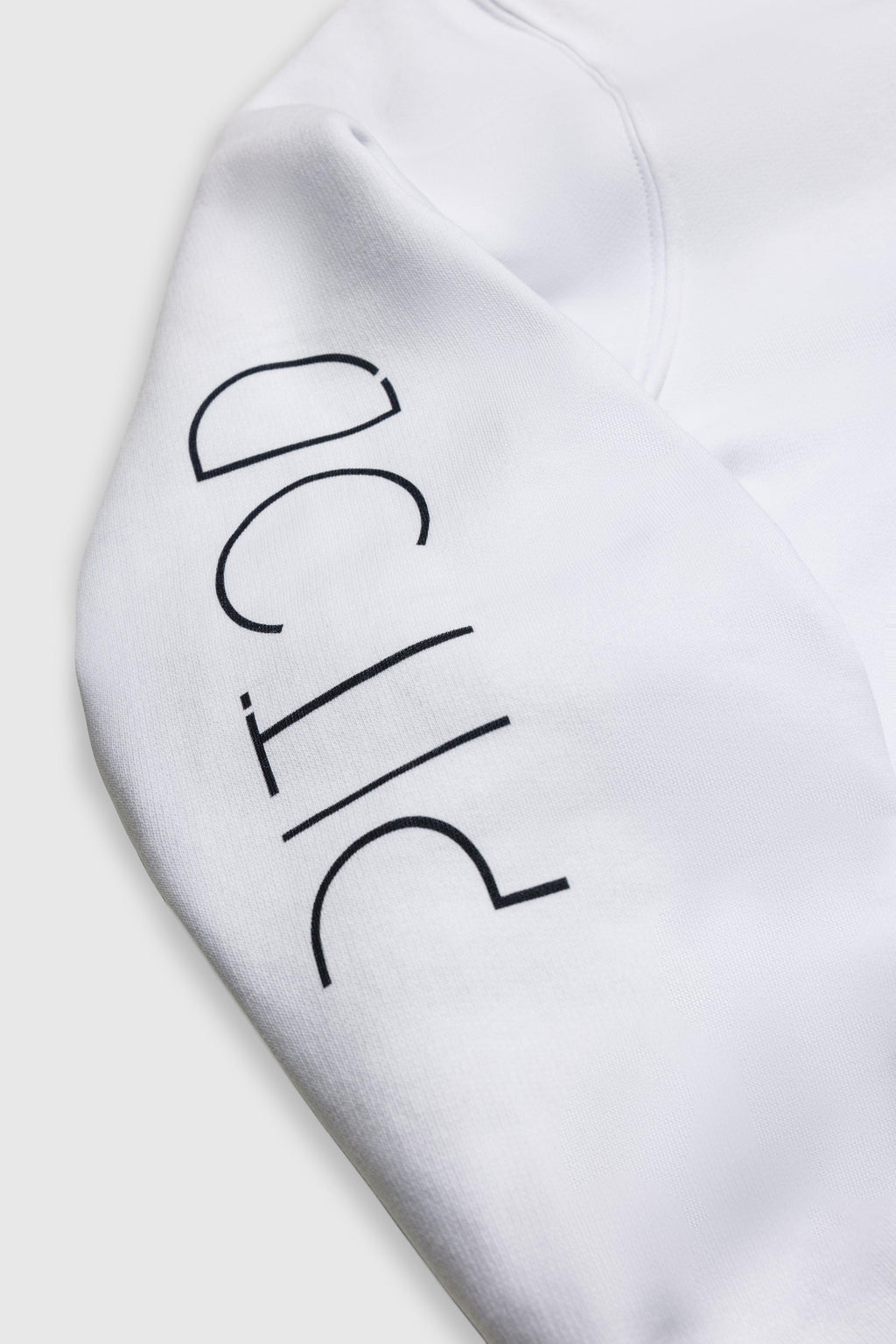 Organic Cotton Sleeve Hoodie in White