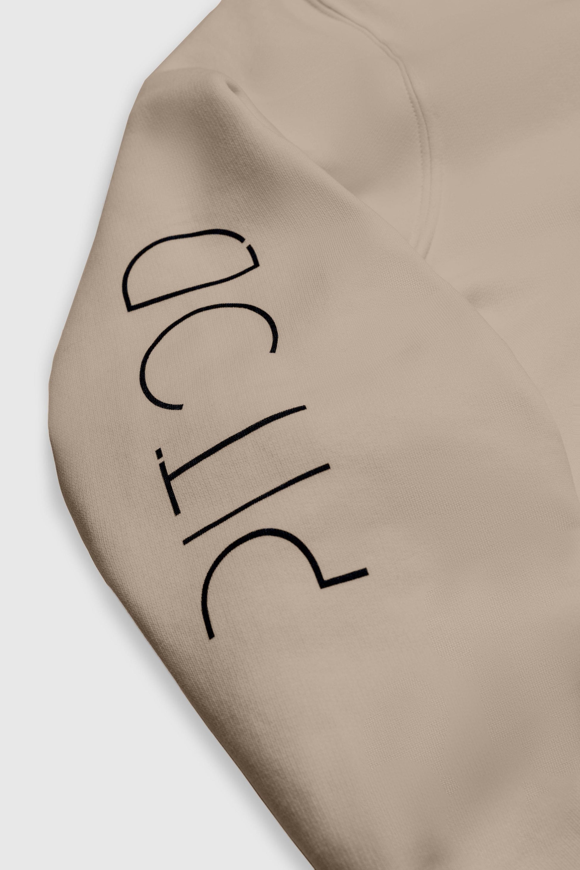 Organic Cotton Sleeve Hoodie in Desert Dust