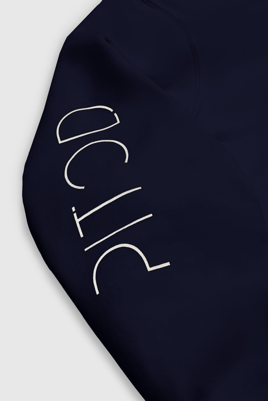 Organic Cotton Sleeve Hoodie in Navy