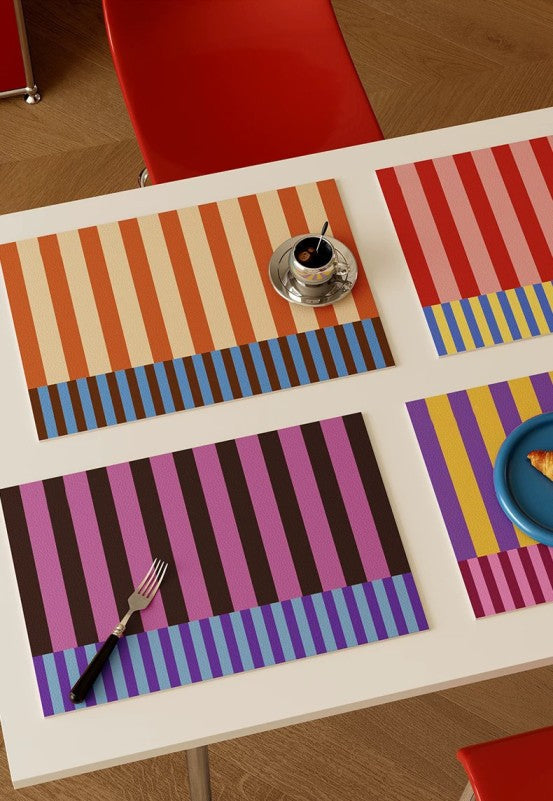 Stripy Mix and Match Placemats Set of 4