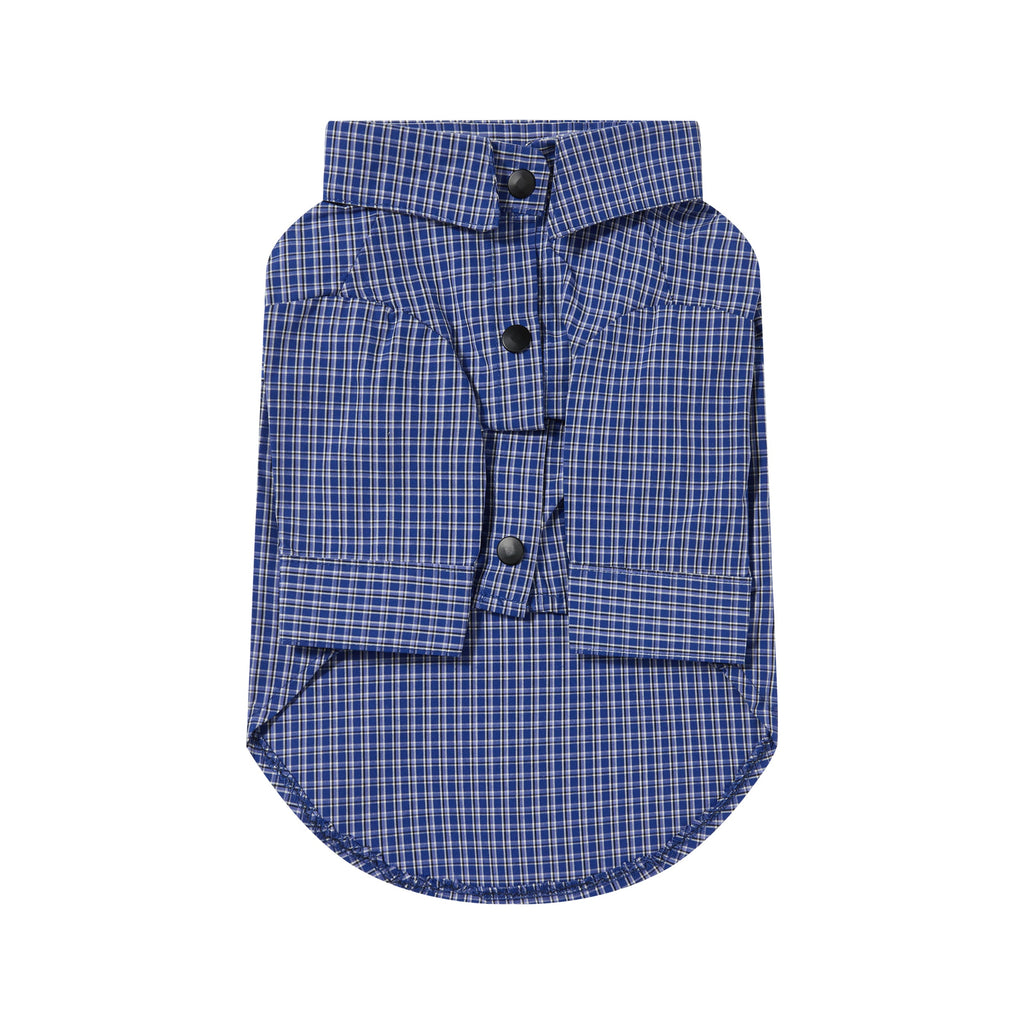 Blue Plaid Cotton Shirt