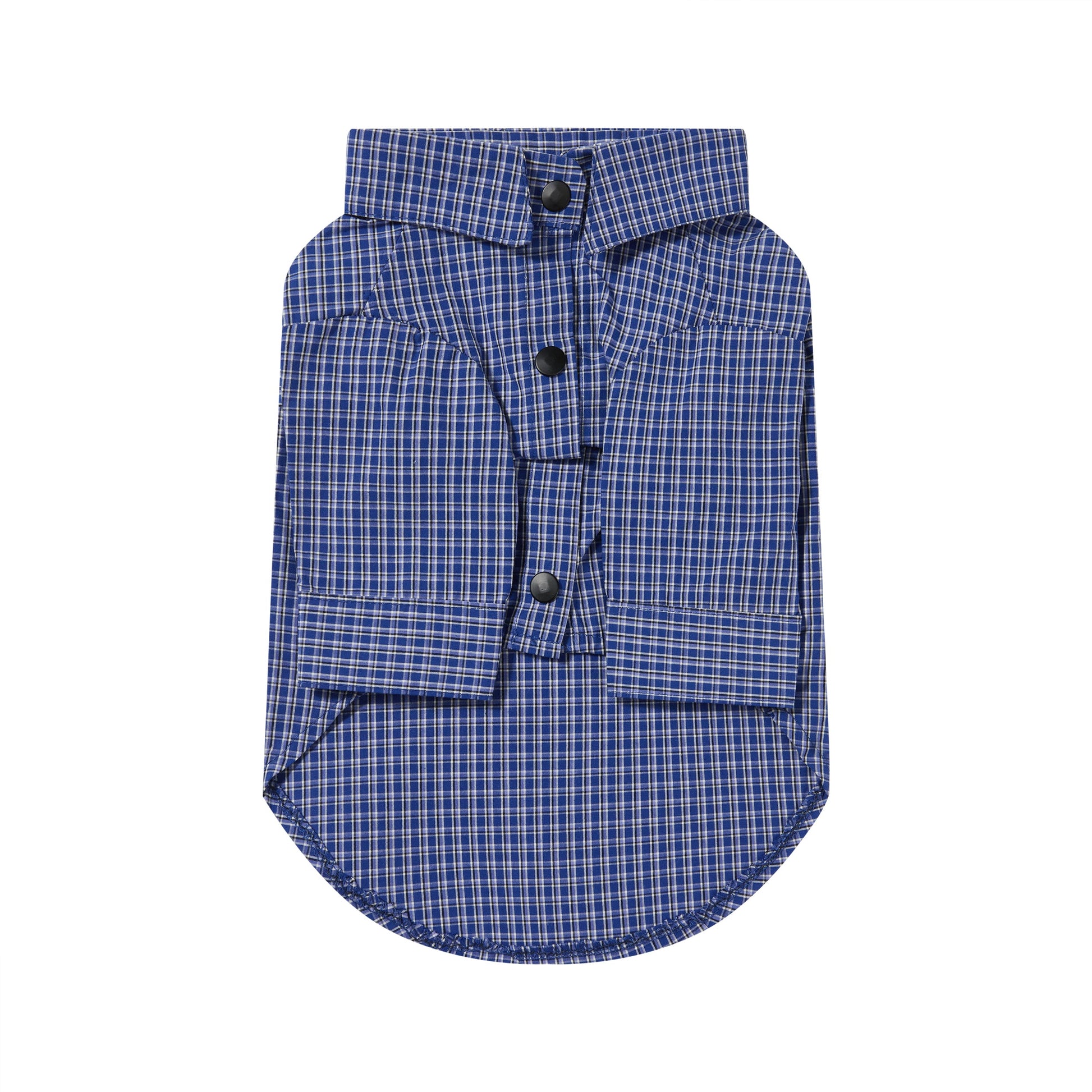 Blue Plaid Cotton Shirt