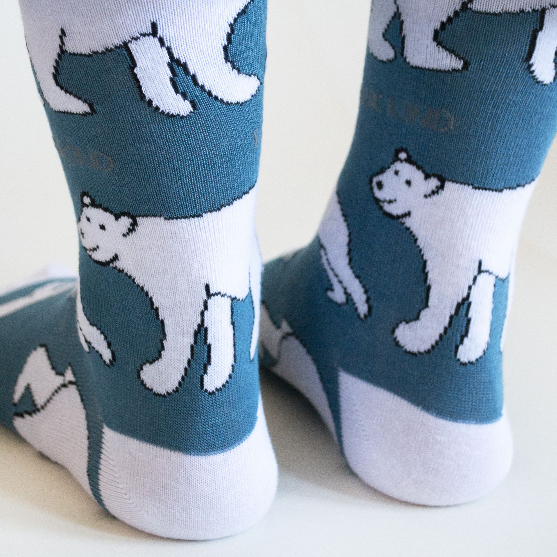 Save the Polar Bears Bamboo Socks in Blue