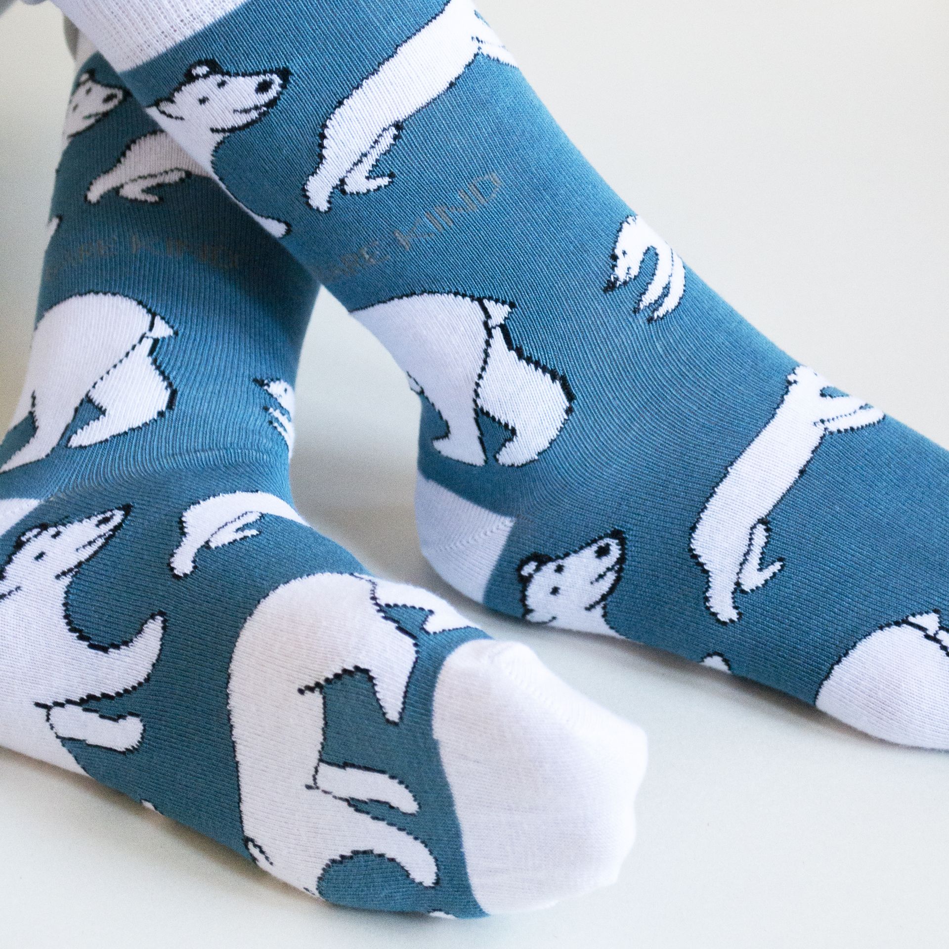 Save the Polar Bears Bamboo Socks in Blue