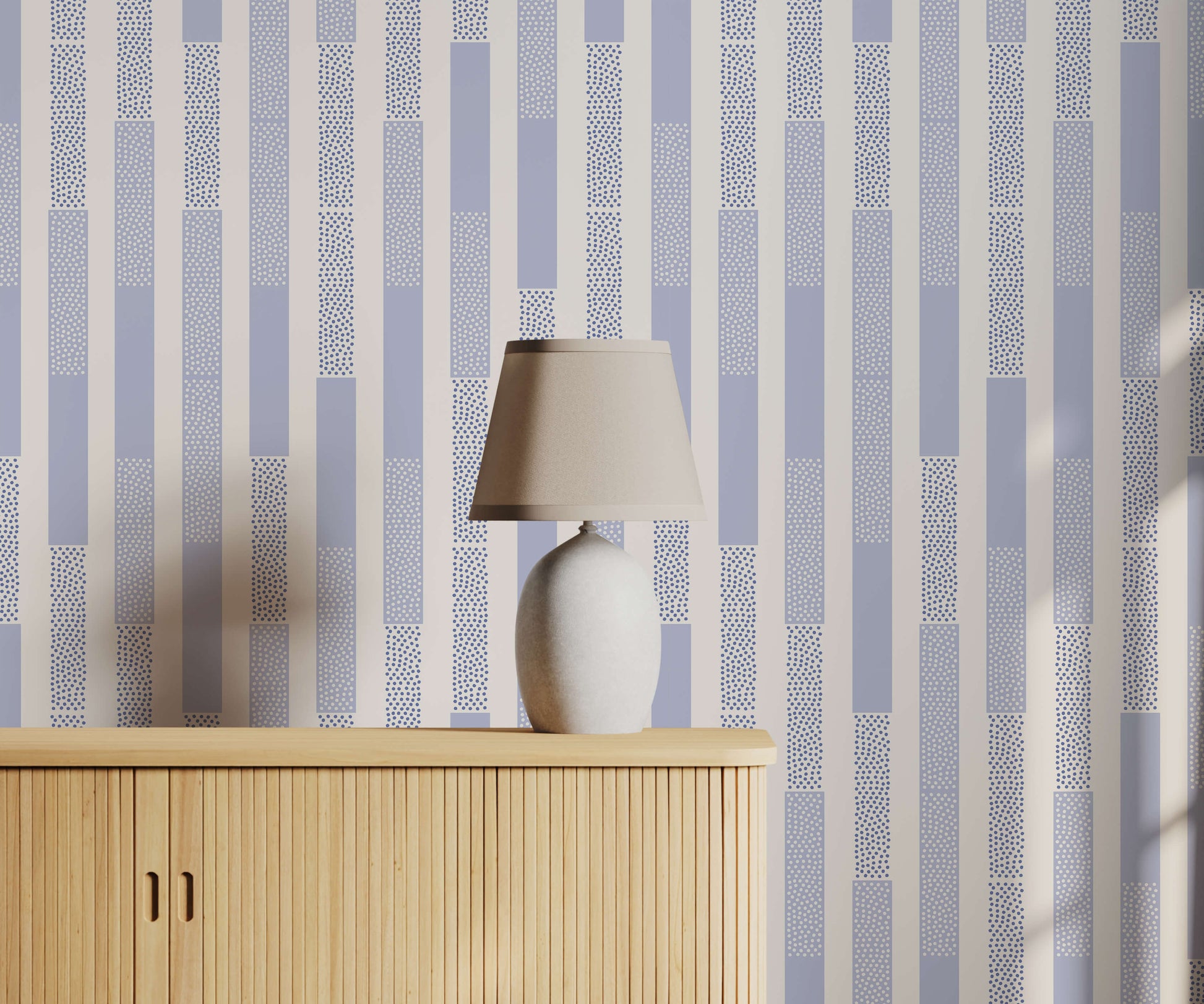 Polka Stripe Wallpaper