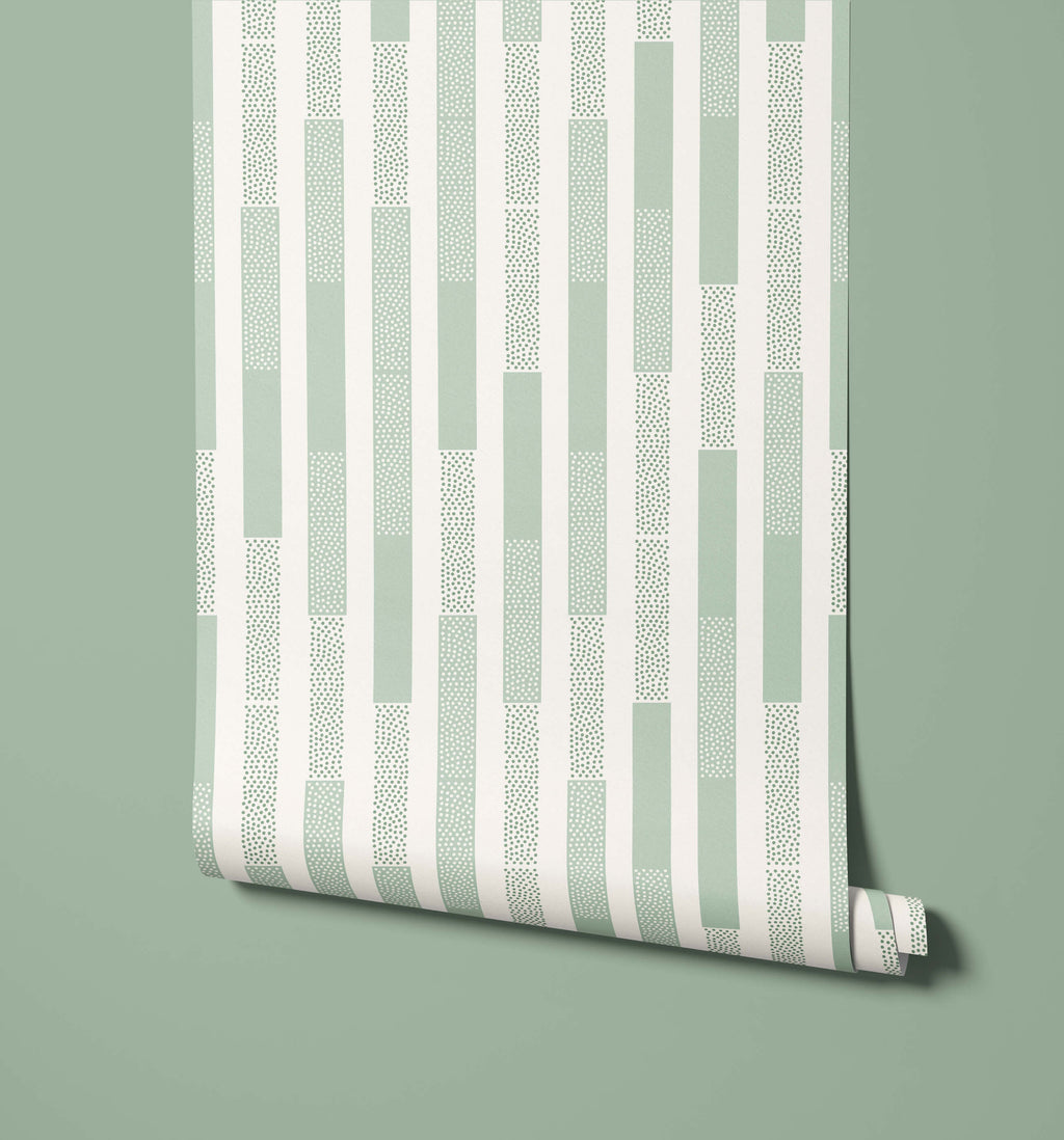Polka Stripe Wallpaper