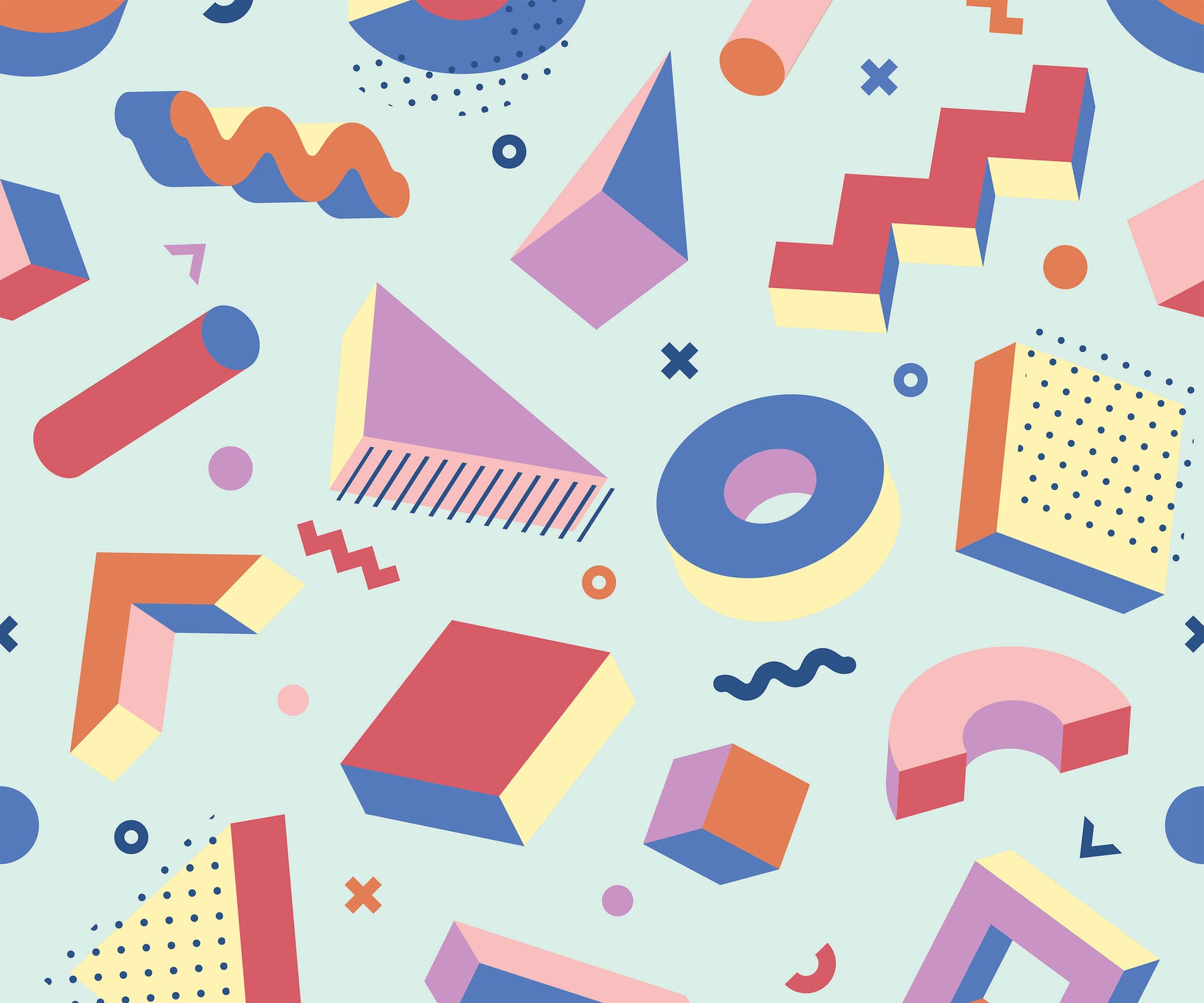 Pop Retro Memphis Wallpaper