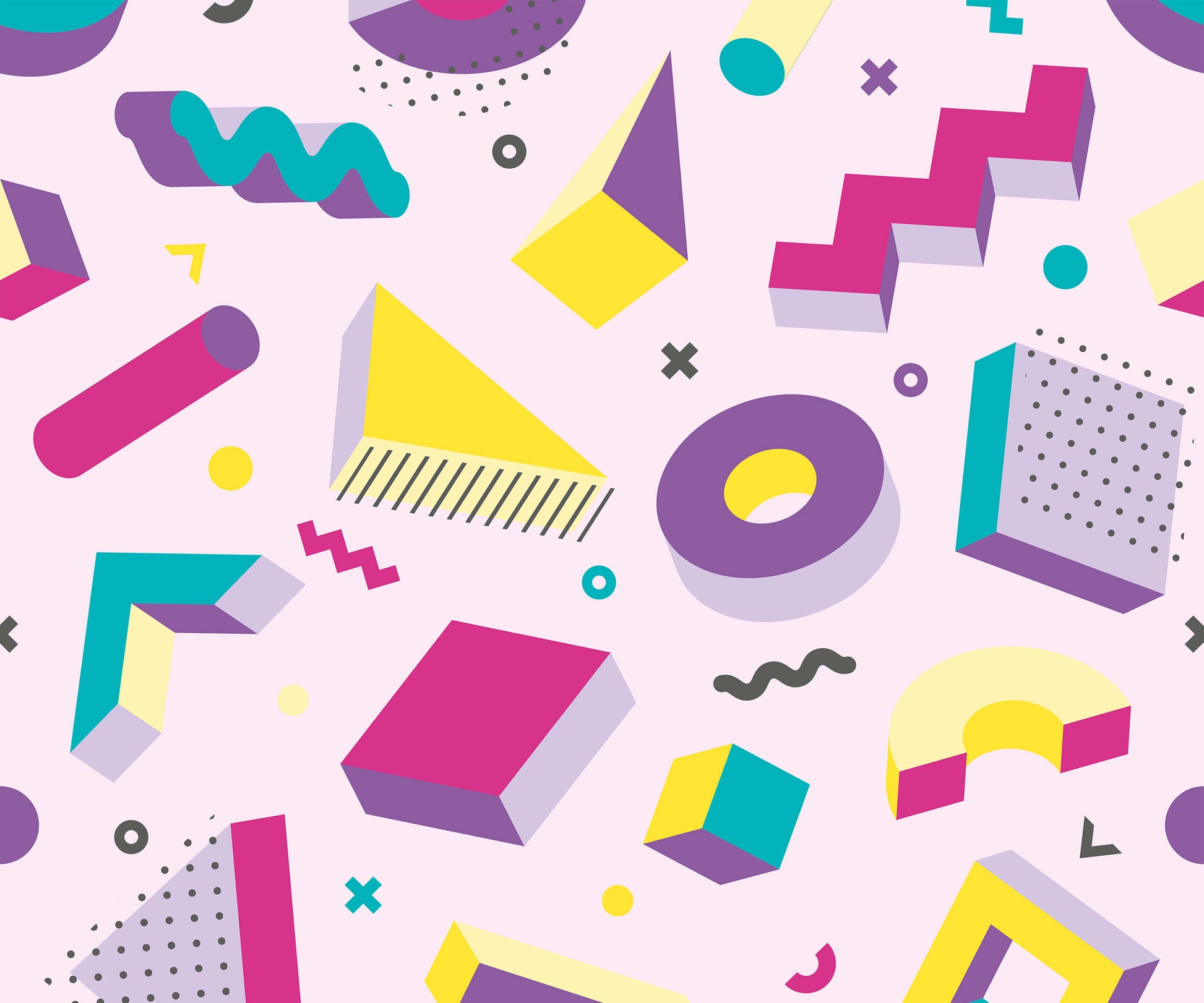 Pop Retro Memphis Wallpaper