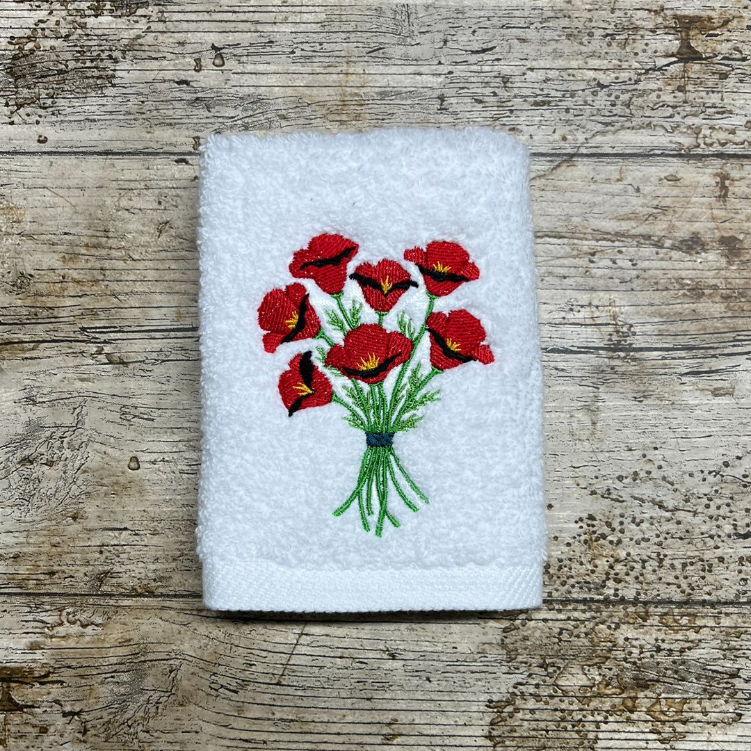 Poppy Bouquet Face Cloth