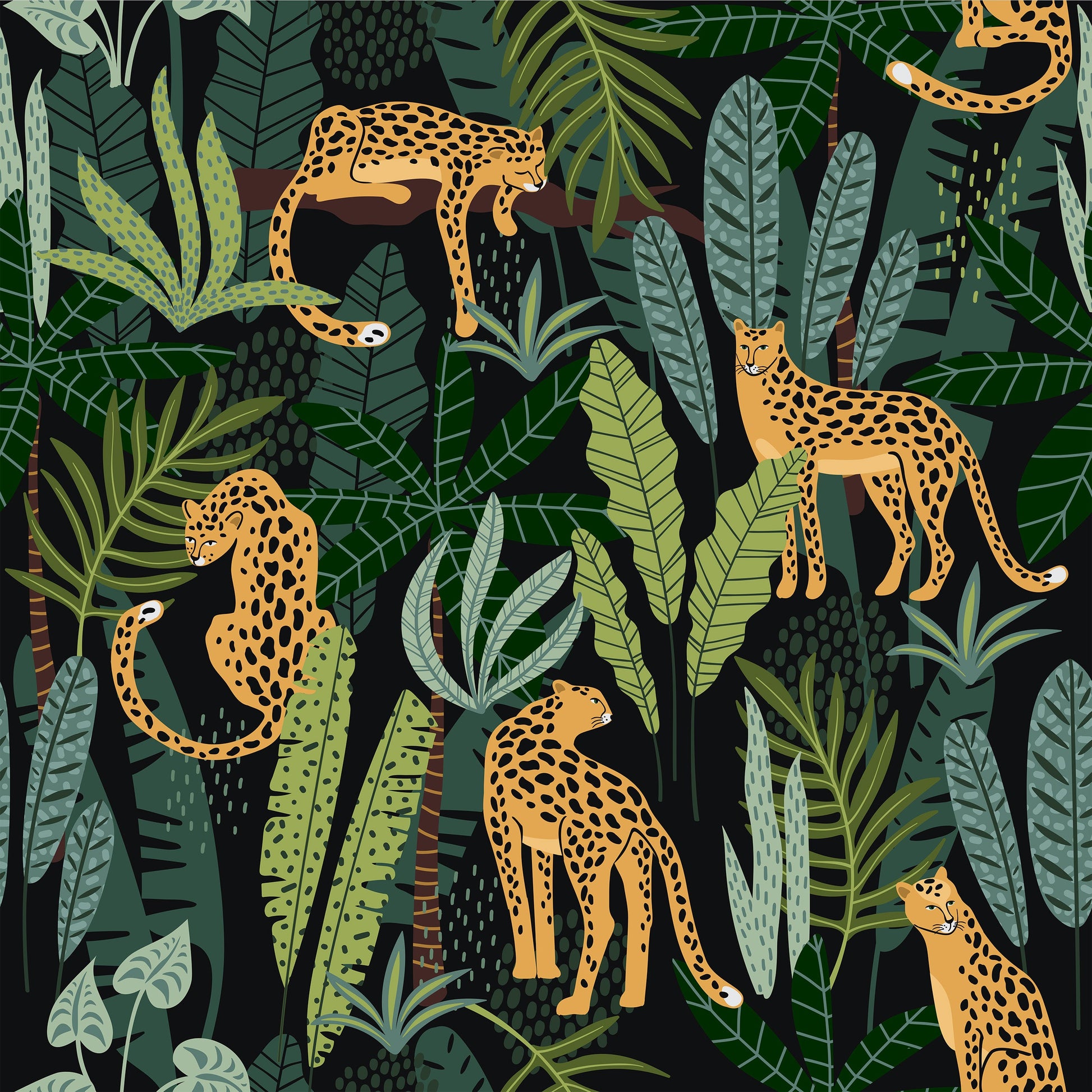 Leopard Jungle Porta Wallpaper