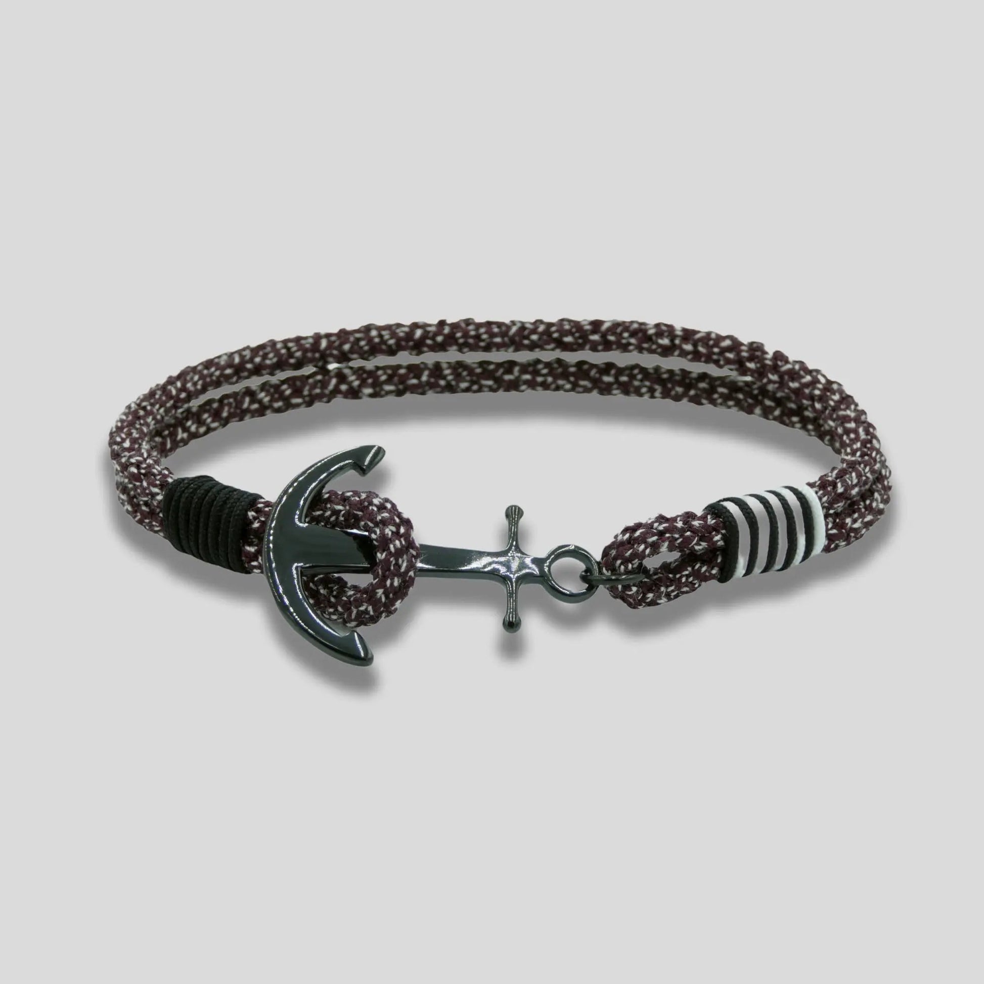 Brown Stainless Steel Anchor Bracelet for Men