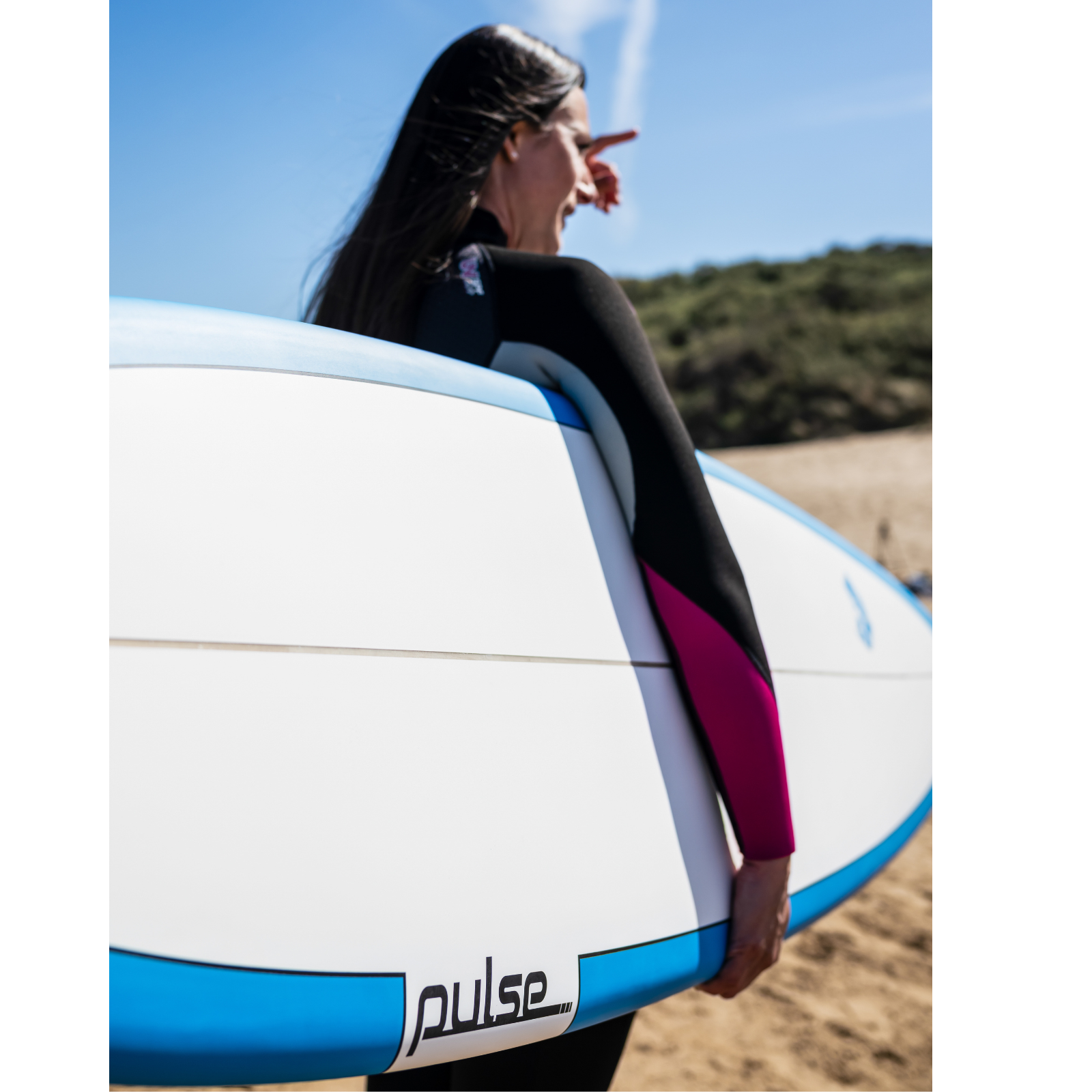 8' Pulse Squash Tail Mini Mal Surfboard by Australian Board Co - FCSII Finboxes