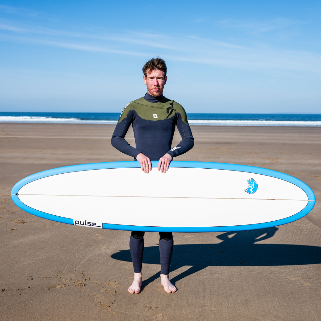 9' Pulse Longboard Round Tail Surfboard by Australian Board Co - FCSII Finboxes