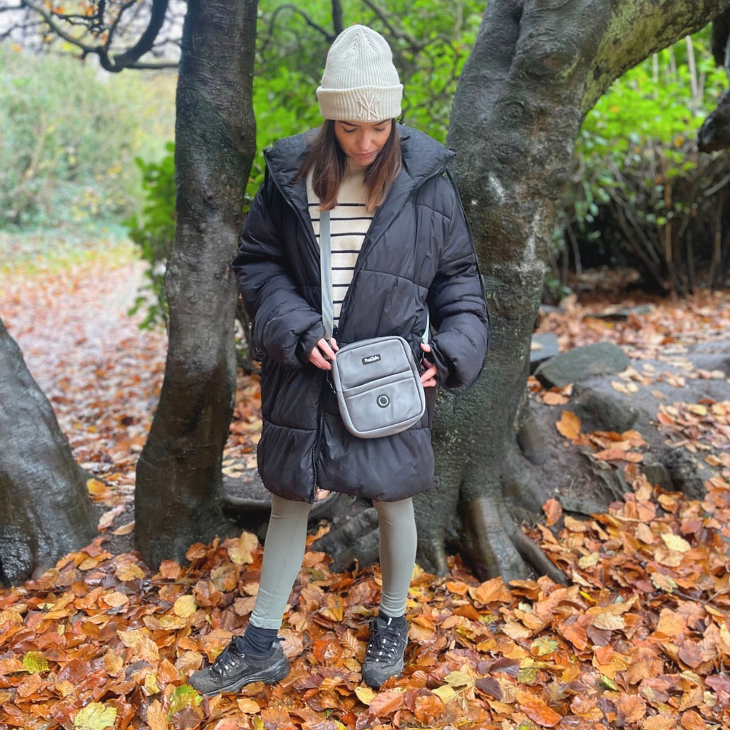 Mini Dog Walking Bag in Grey