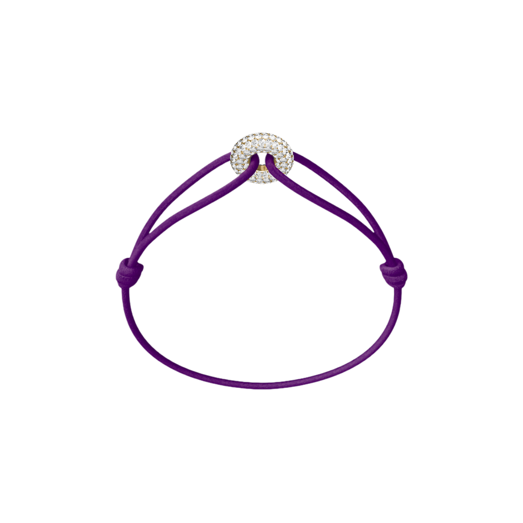 Mini Golden Soho Pave Cord Bracelet