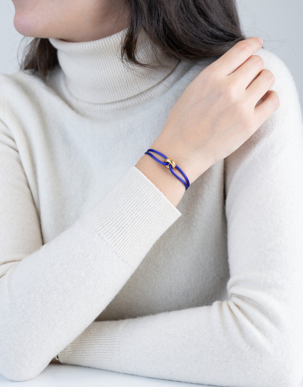 Golden Cord Bracelet Handcrafted in Sterling Silver