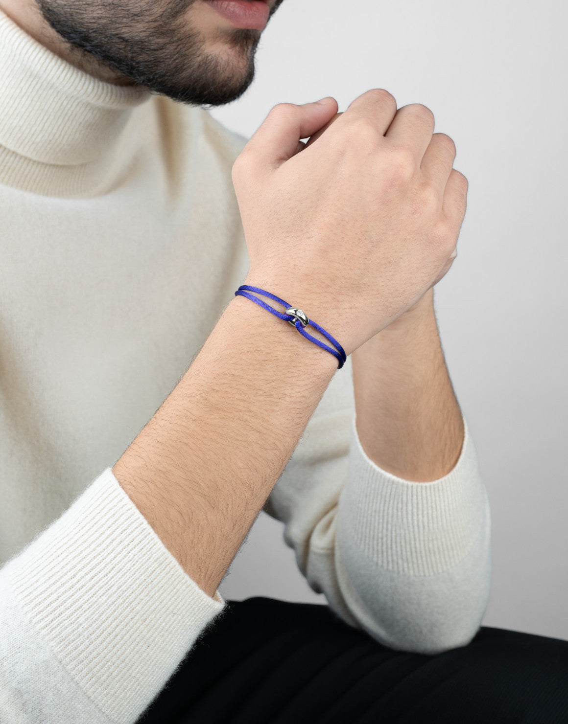 Silver Soho Diamond Cord Bracelet