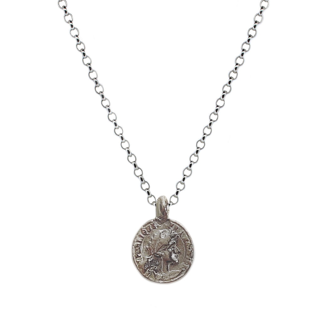 Roman Coin Sterling Silver Necklace