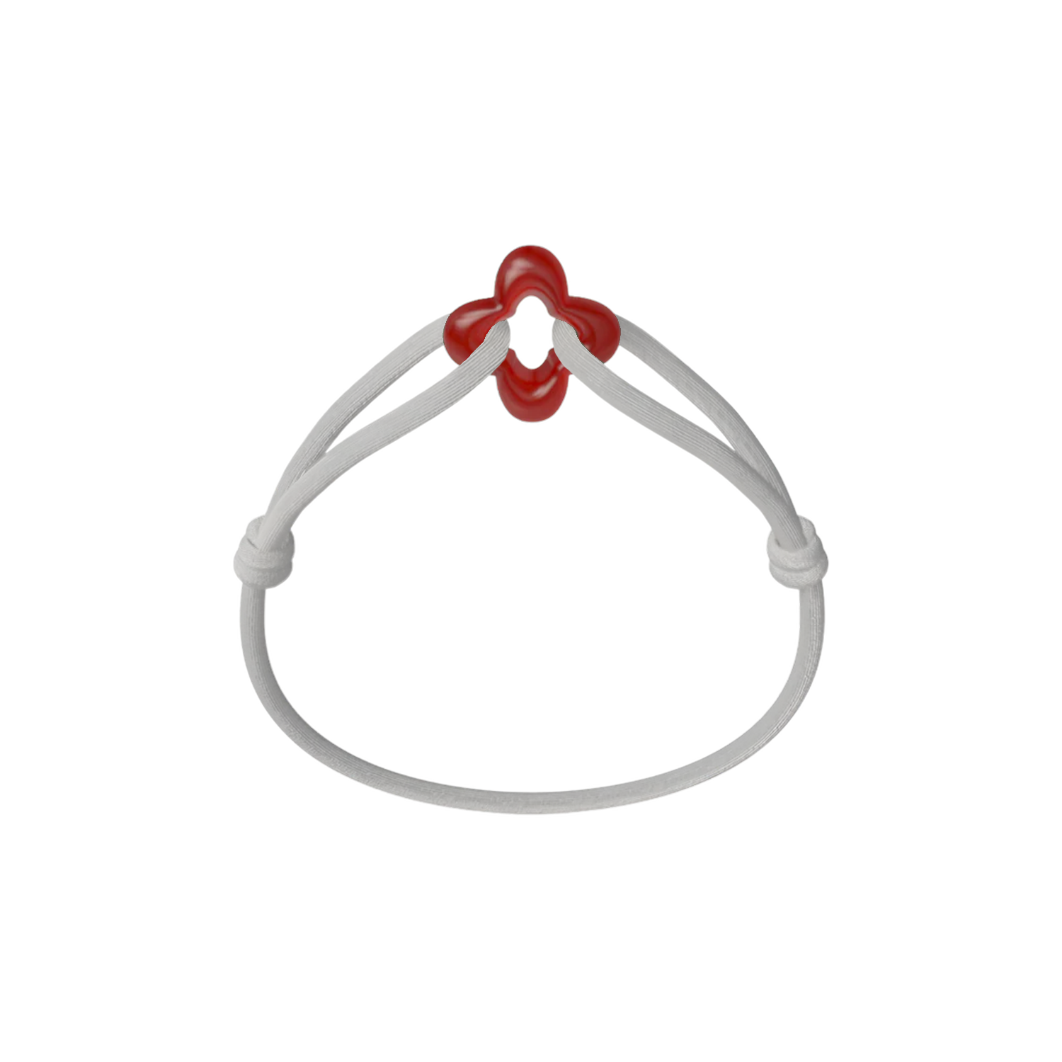 Red Clover Cord Bracelet with Carnelian