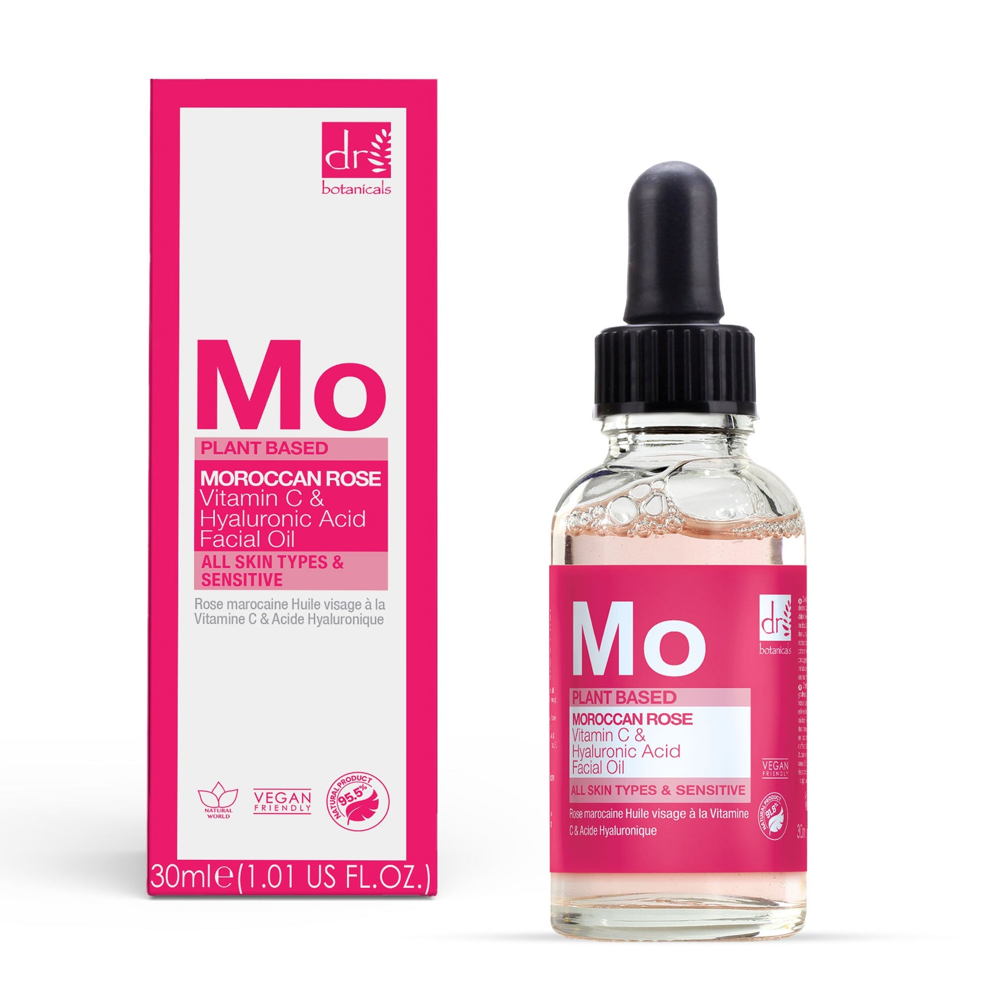 Moroccan Rose Facial Oil with Hyaluronic Acid and Vitamin C