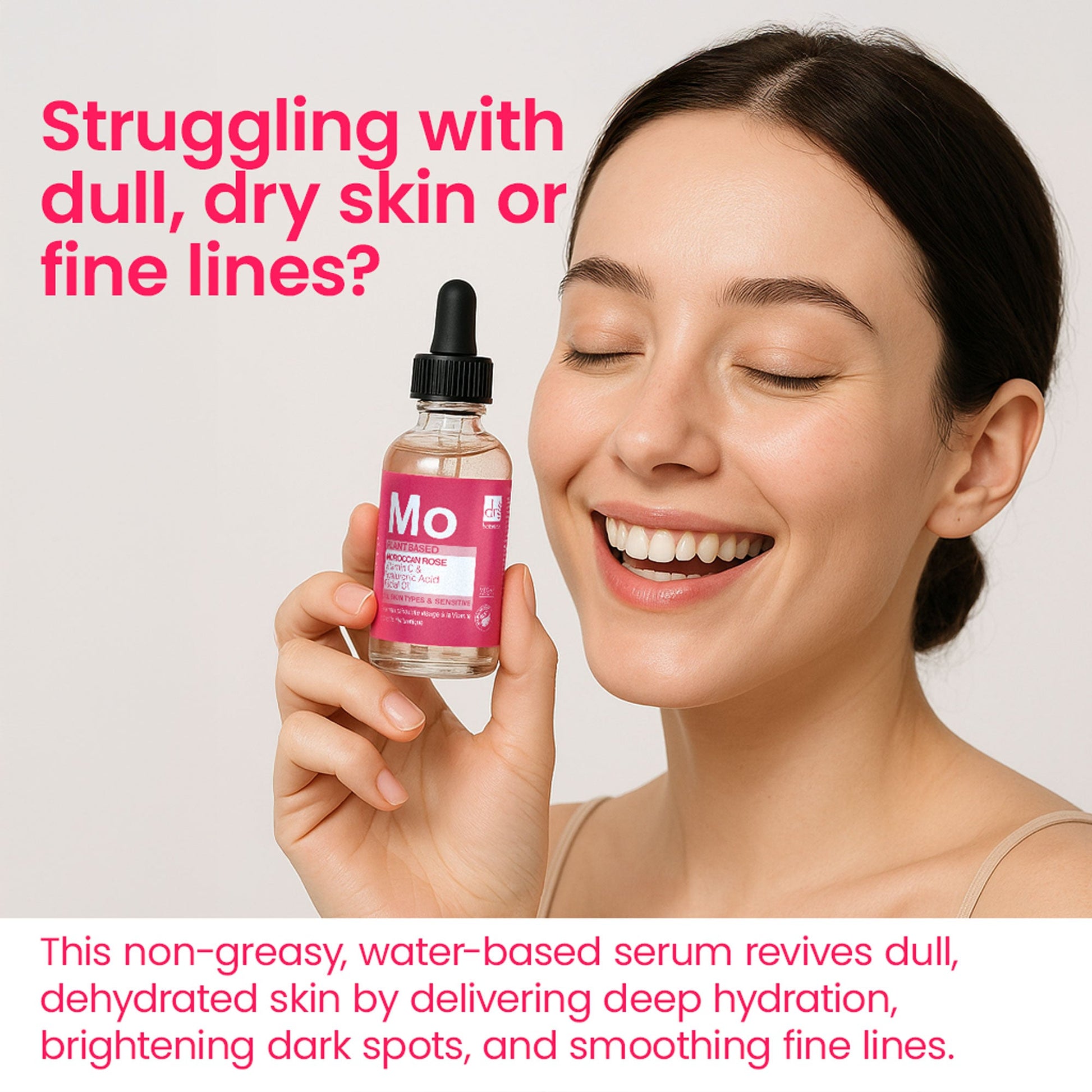 Moroccan Rose Facial Oil with Hyaluronic Acid and Vitamin C