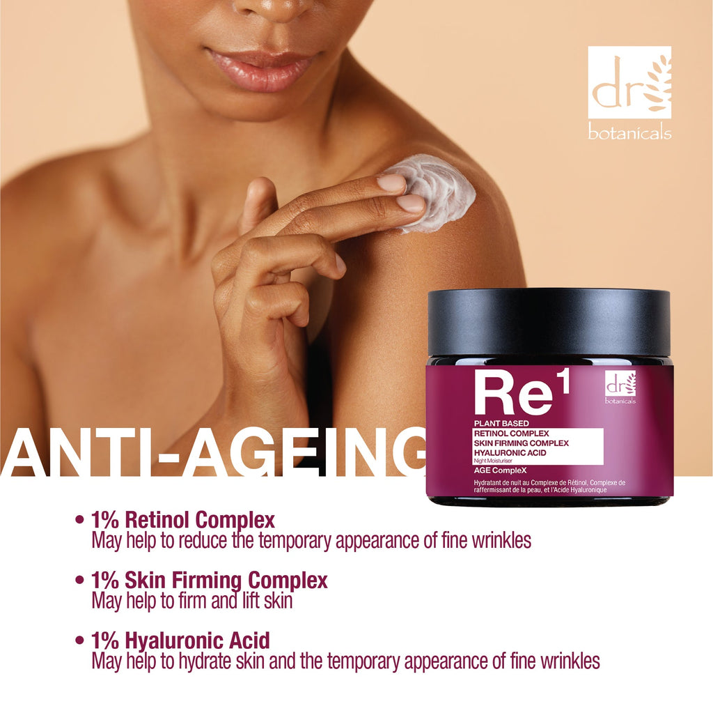 Retinol Night Moisturiser 60ml with Hyaluronic Acid and Skin Firming Complex