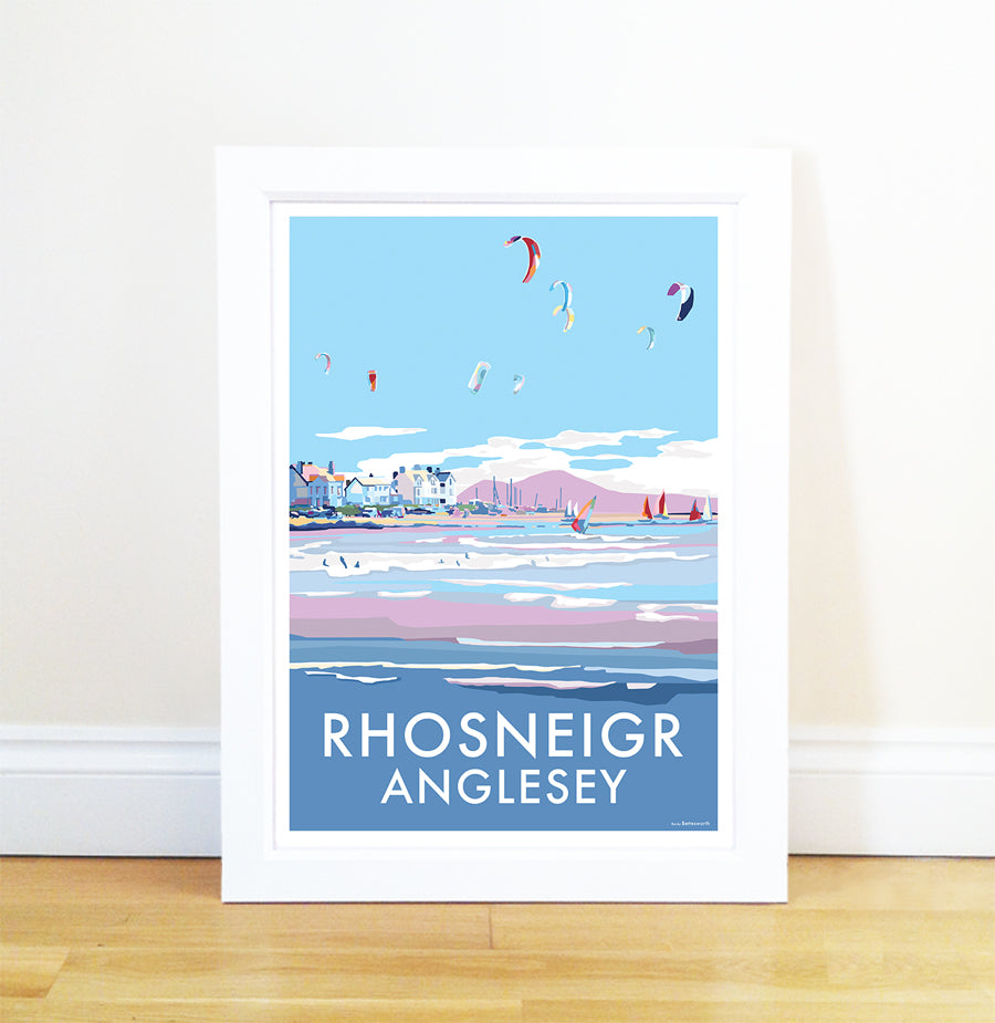 Rhosneigr Seaside Travel Poster Print