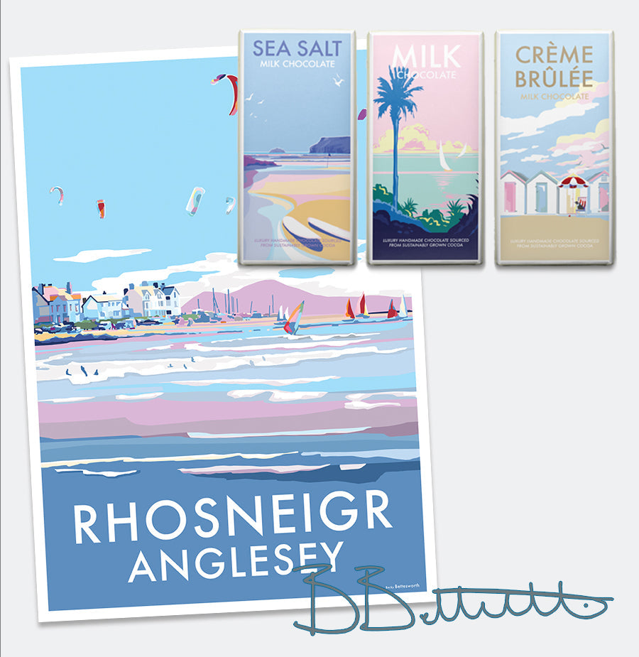 Rhosneigr Seaside Travel Poster Print