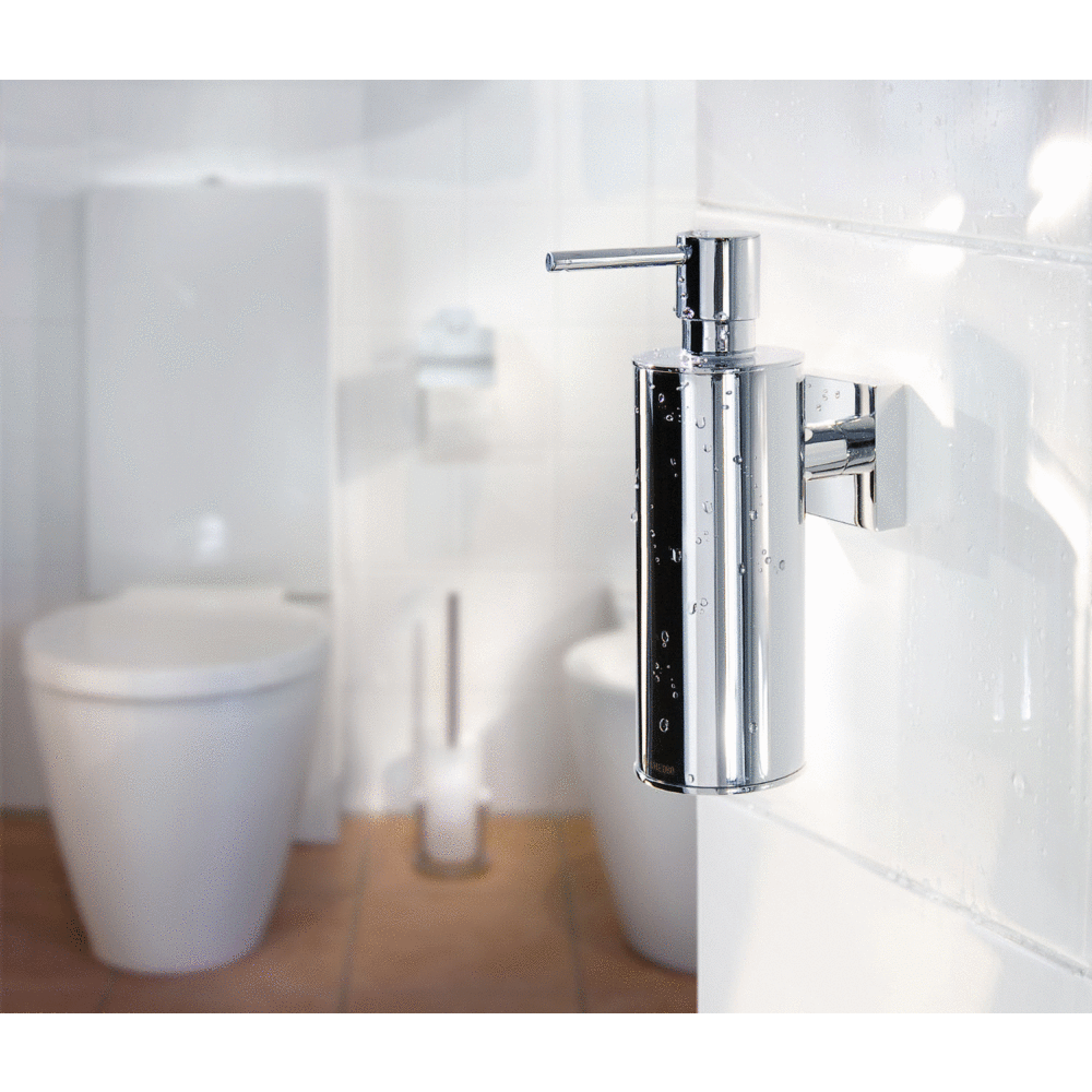 Polished Chrome Wall Soap Dispenser